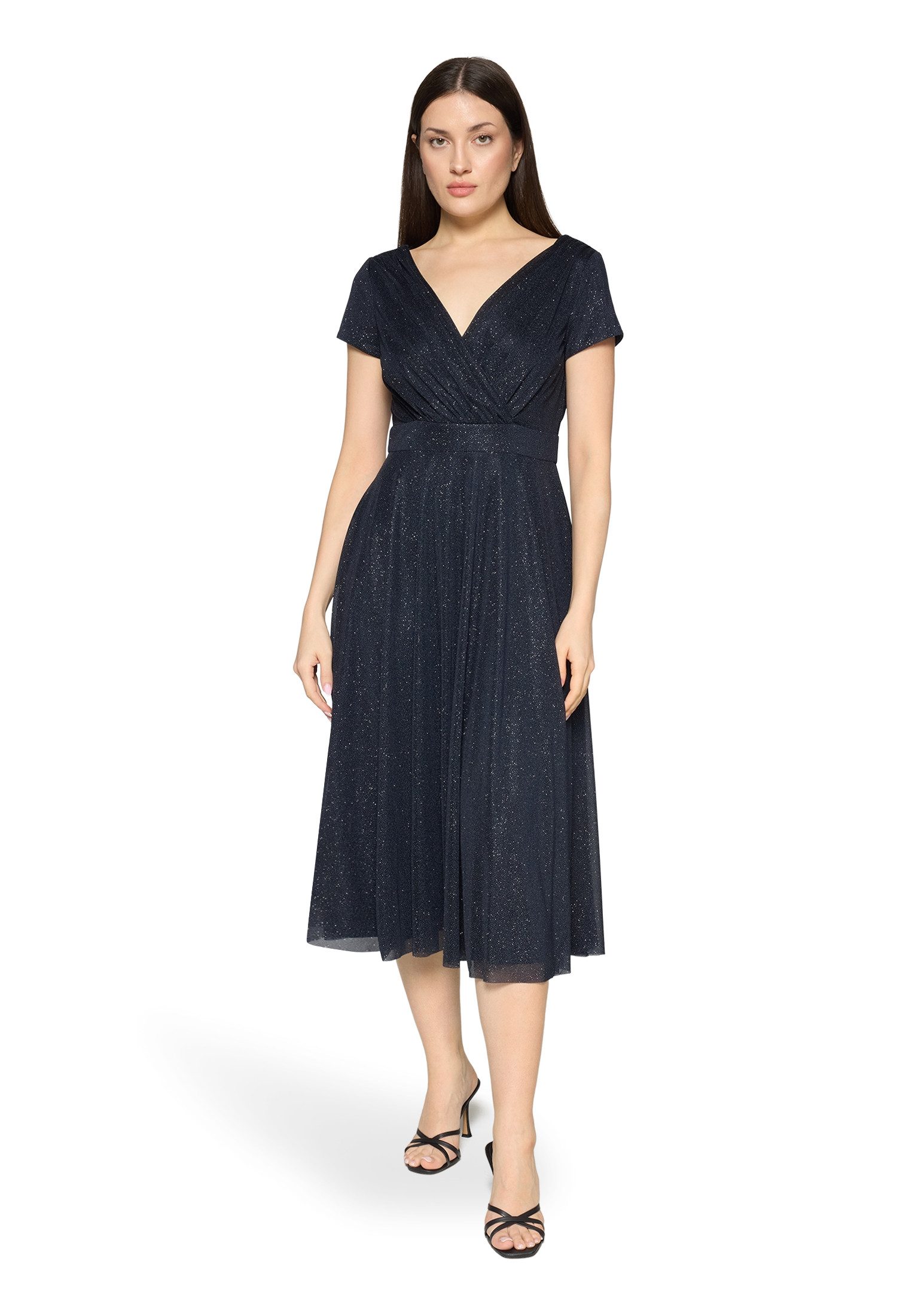 Vera Mont Cocktailkleid Damen im Glitzer-Look Stoff