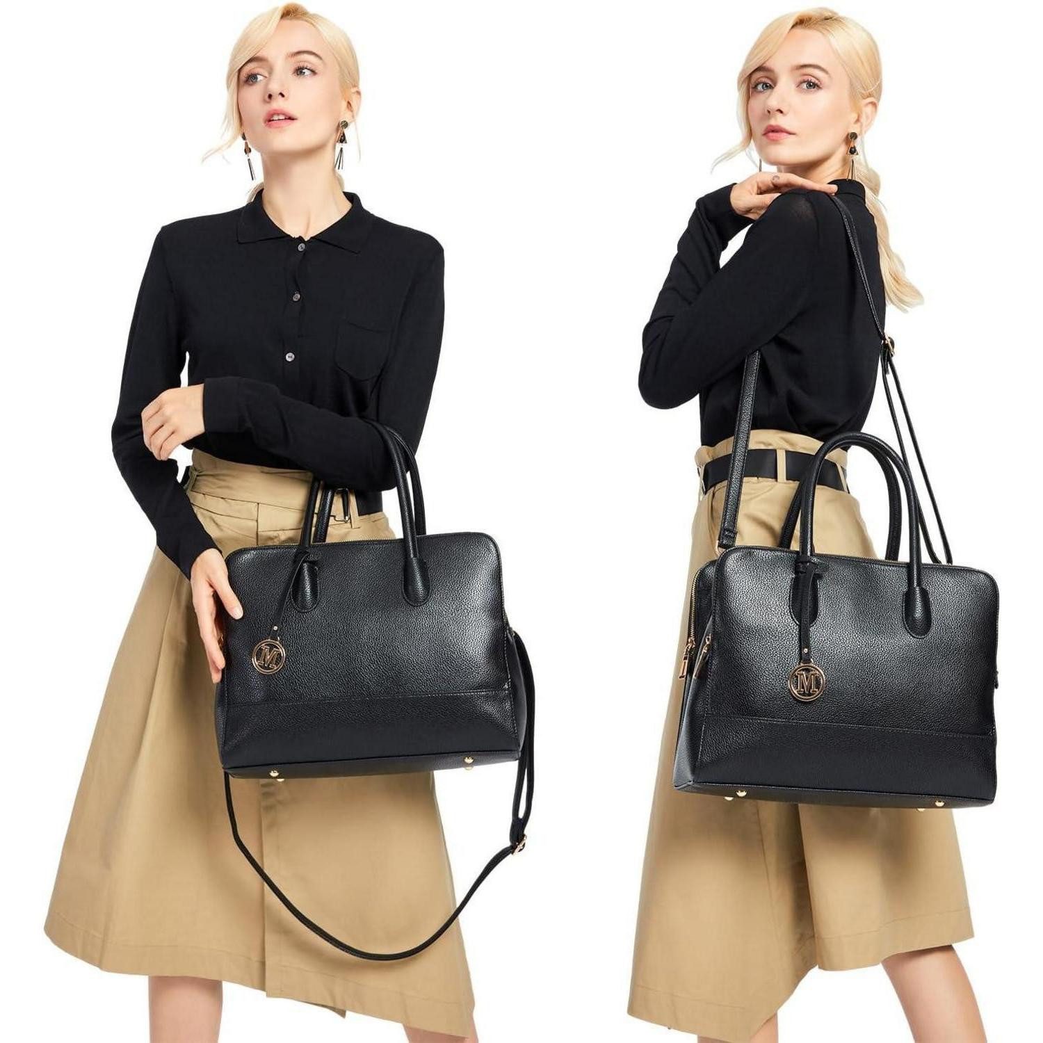 LuxusKollektion Aktentasche Aktentasche Handtasche 13 Zoll Laptoptasche Damen Bürotasche Surfblau