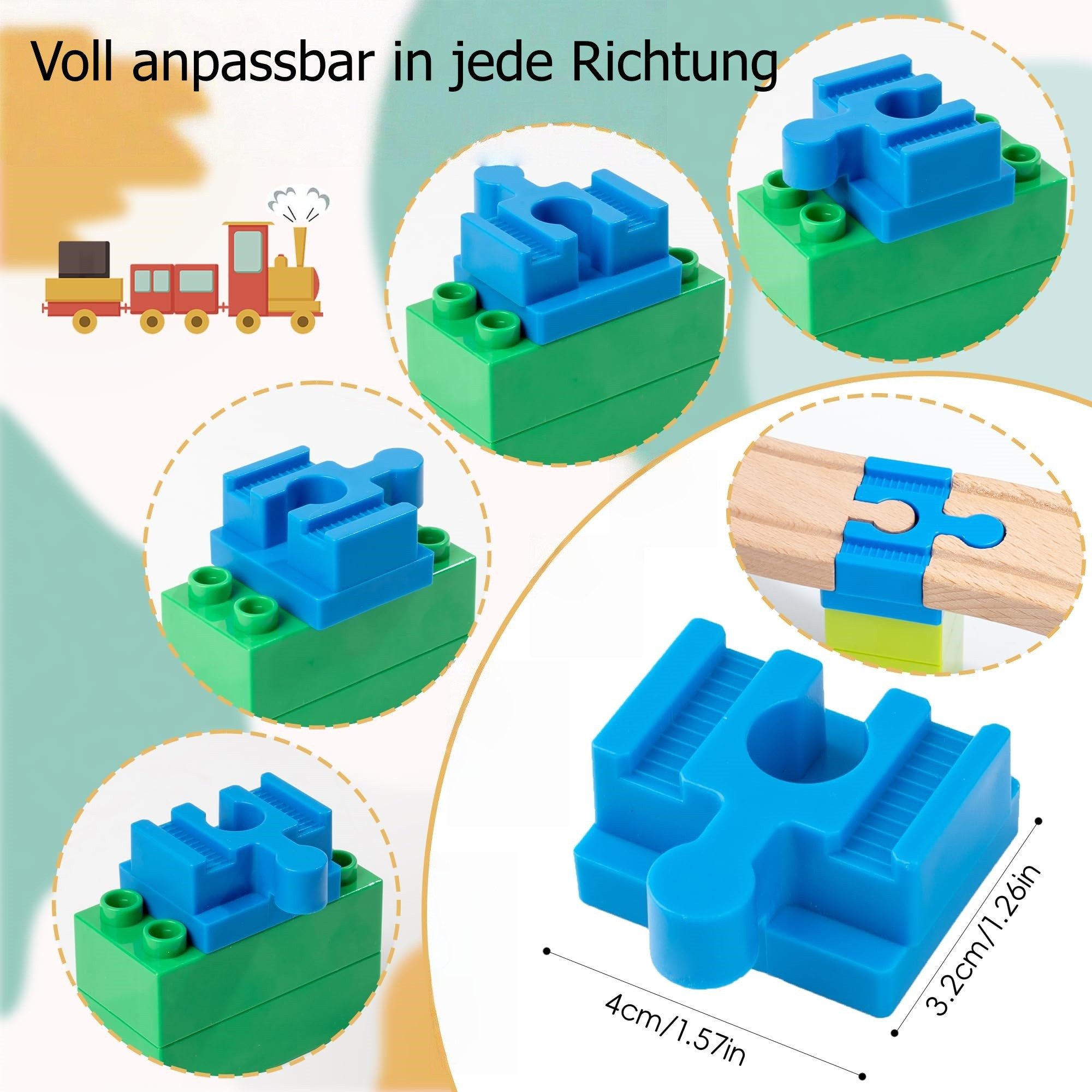 FOUORTUNATE-BEE Spielzeugeisenbahn-Schiene Holzeisenbahn Zubehör Set, 28-te günstig online kaufen