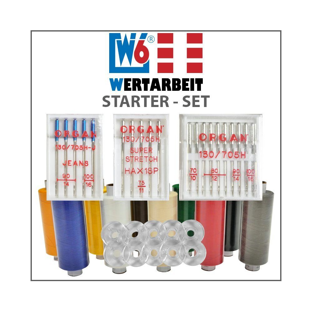 W6 WERTARBEIT Nähmaschine W6 Starter-Set, W6 Qualitätsnähgarn 10 Rollen Set  (10 x 500 m) online kaufen | OTTO
