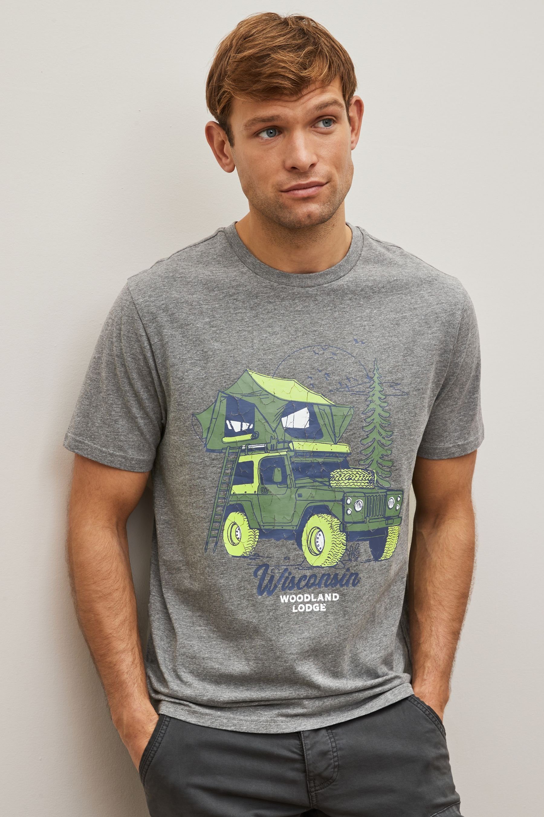 Print Mix Camping Print-Shirt (3-tlg) T-Shirt Next mit