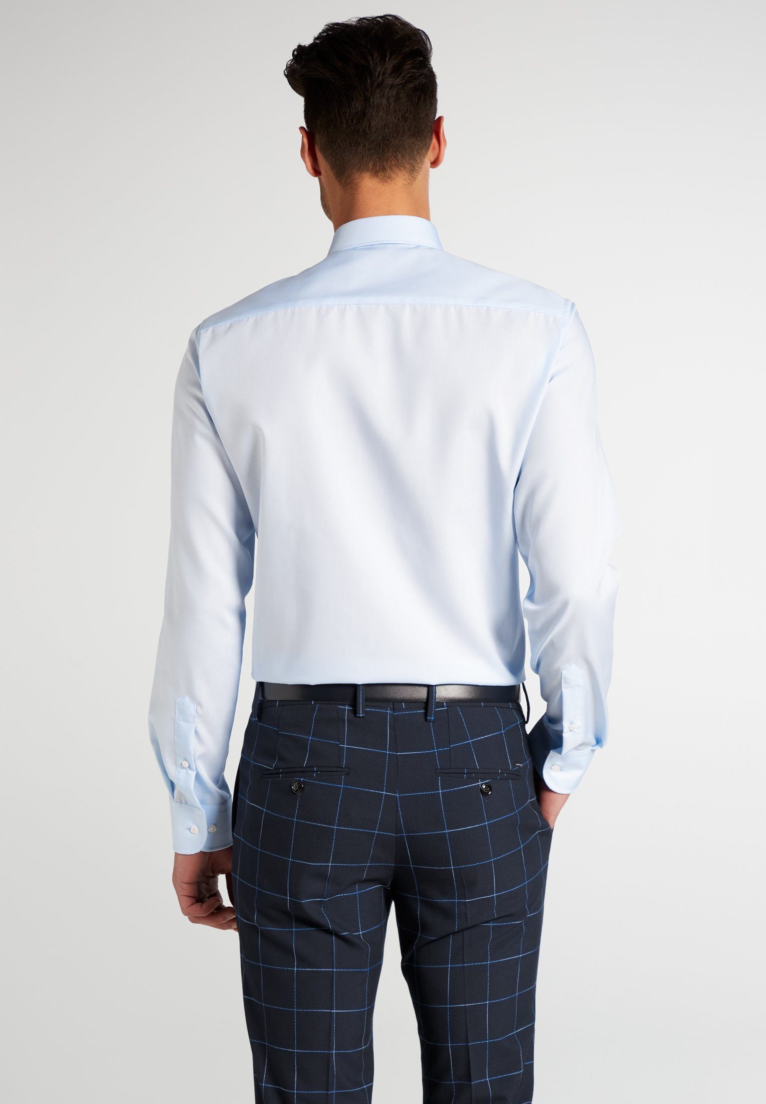 Eterna Langarmhemd SLIM FIT hellblau