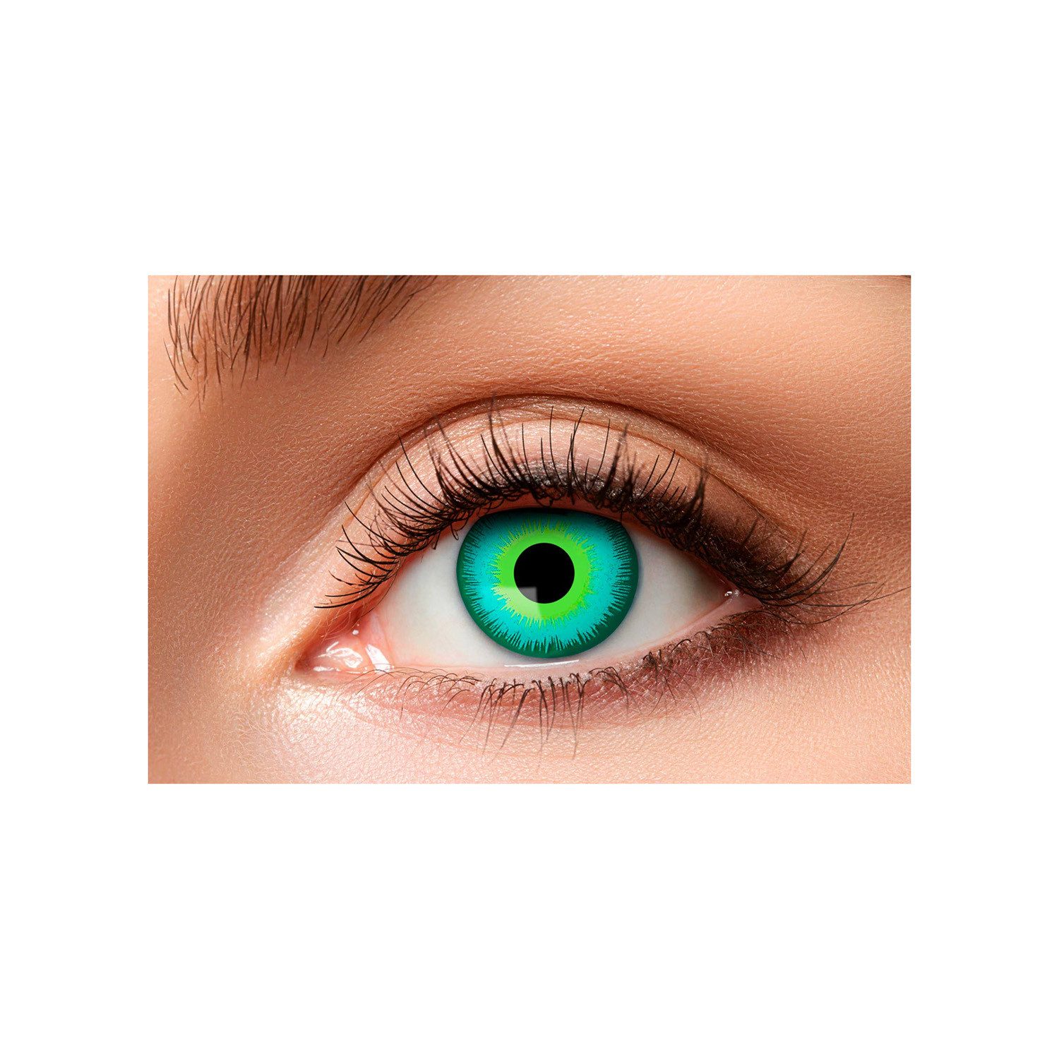 feiermeier Motivlinsen One Week Motiv Kontaktlinsen 'Magic Green Eye', G