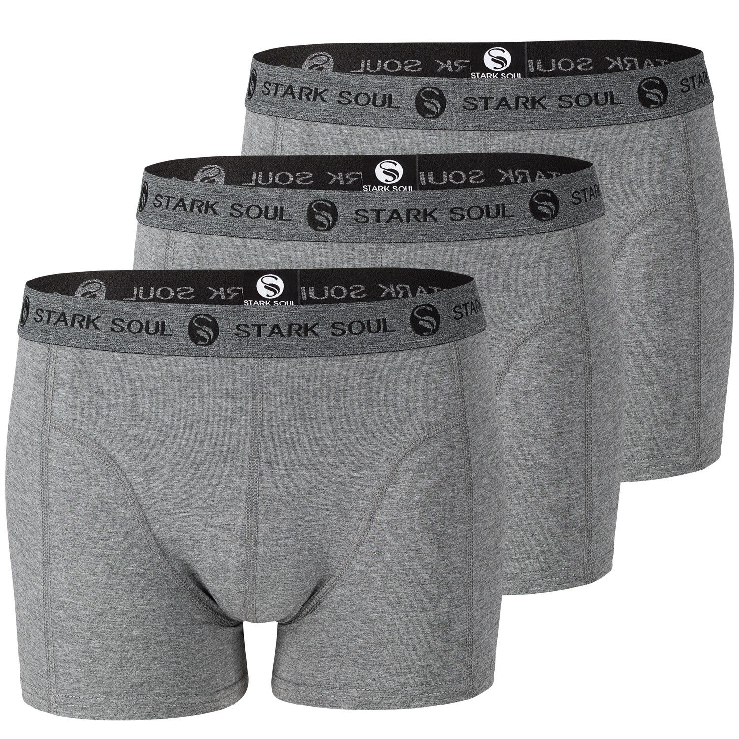 Stark Soul® Boxershorts Herren Boxershorts, 3er Pack, Retroshorts, Trunks - weiche Baumwolle 3er-Pack