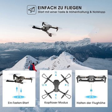 4DRC V4 für Kinder & Anfänger, 32 Minuten Flugzeit, klappbarer Quadcopter Spielzeug-Drohne (1080P HD, FPV-Live-Video, Trajektorienflug, optischer Fluss, Höhenhaltung)