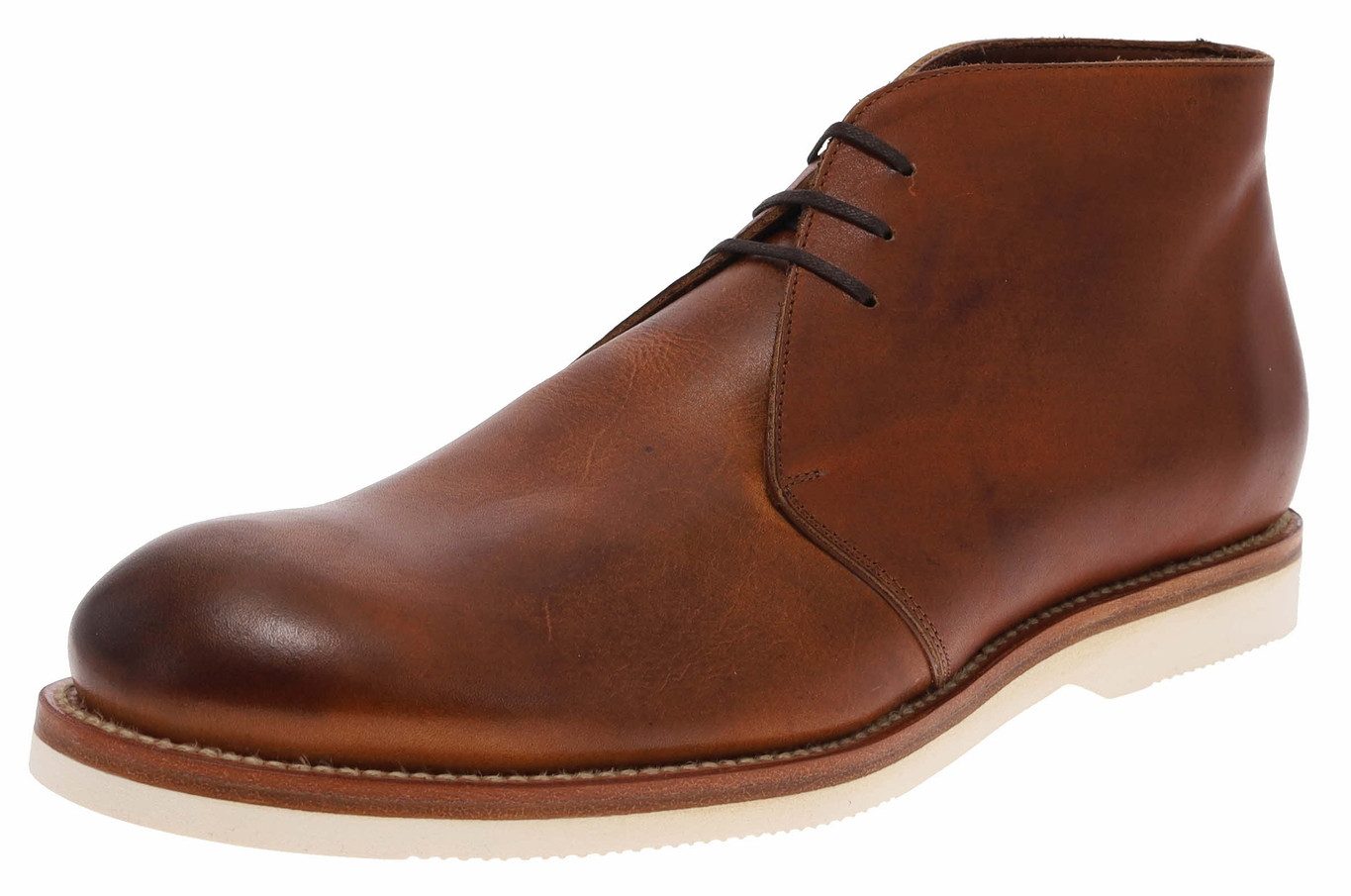 Sendra Boots 8205 Braun Stiefelette Rahmengenäht Herren Chukka Schnürschuhe