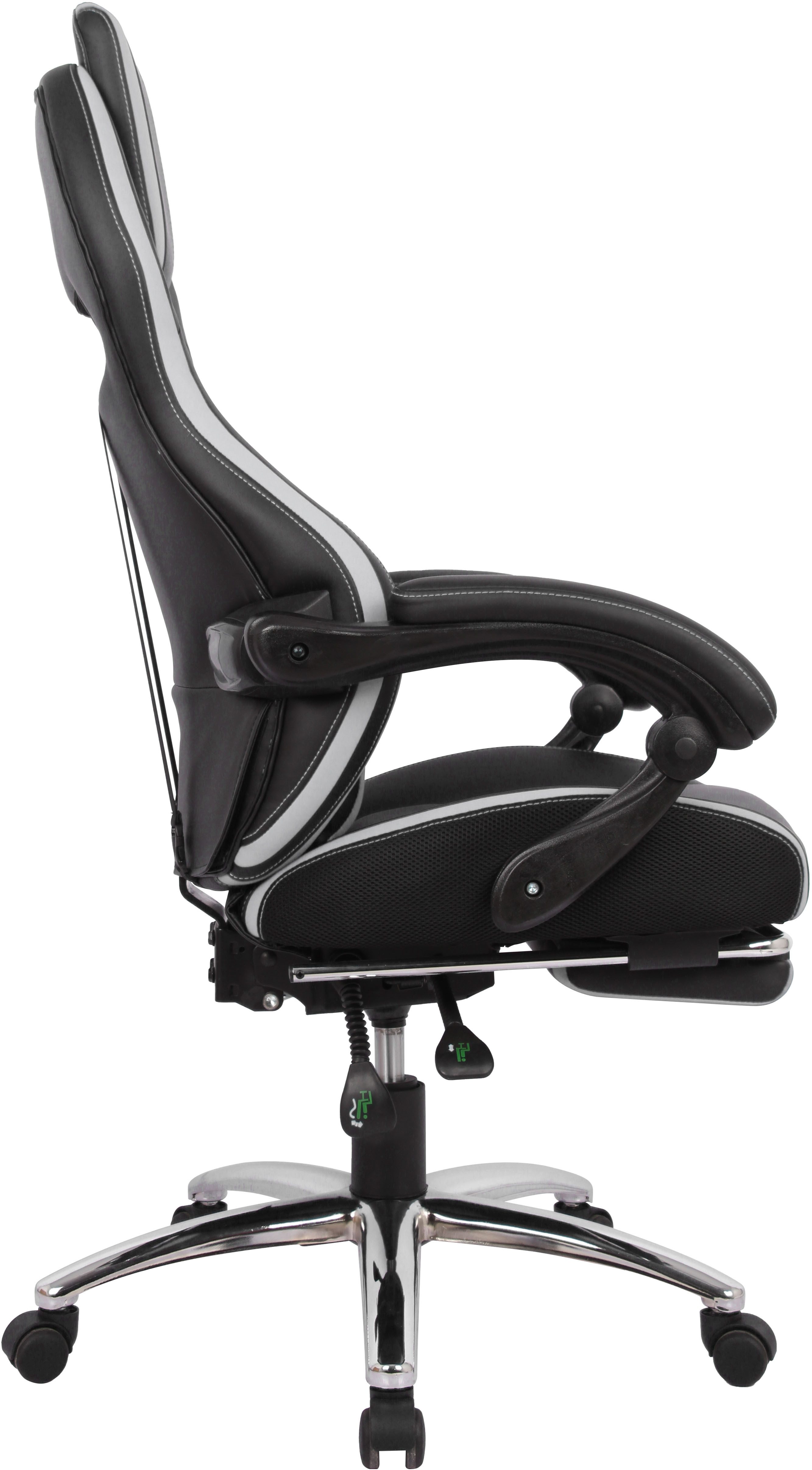 INOSIGN Gaming-Stuhl Sprinta 1, Chefsessel mit ausziehbarer Fußstütze, komfortabel gepolstert mit vielen ergonomischen Funktionen