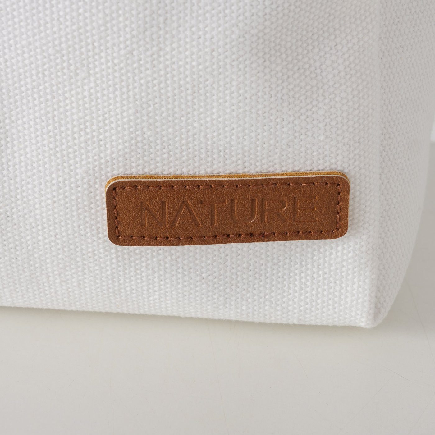 MF Kosmetiktasche Kosmetiktasche Berlin Cremeweiß Braun (1-tlg)