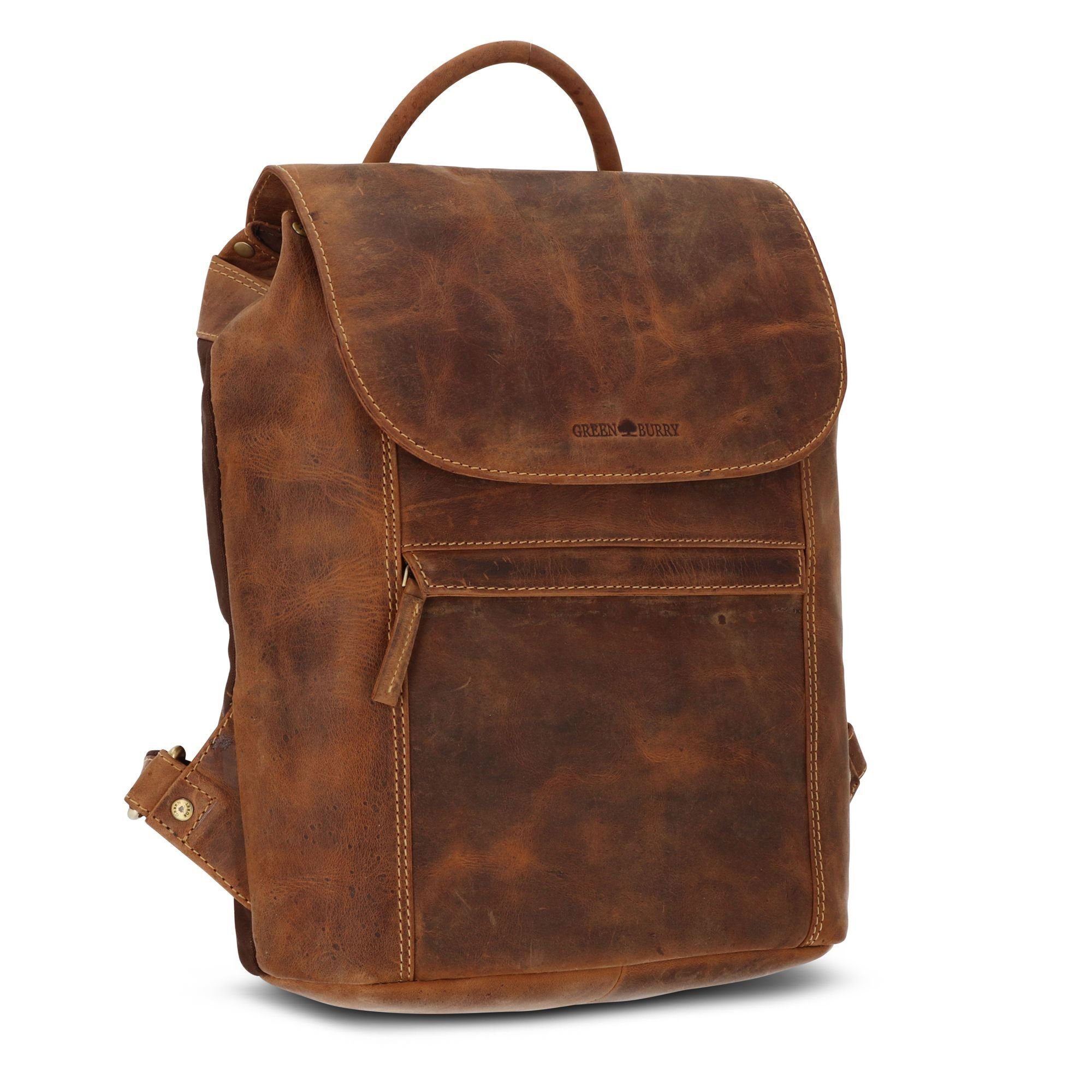 Greenburry Cityrucksack Vintage, Leder günstig online kaufen