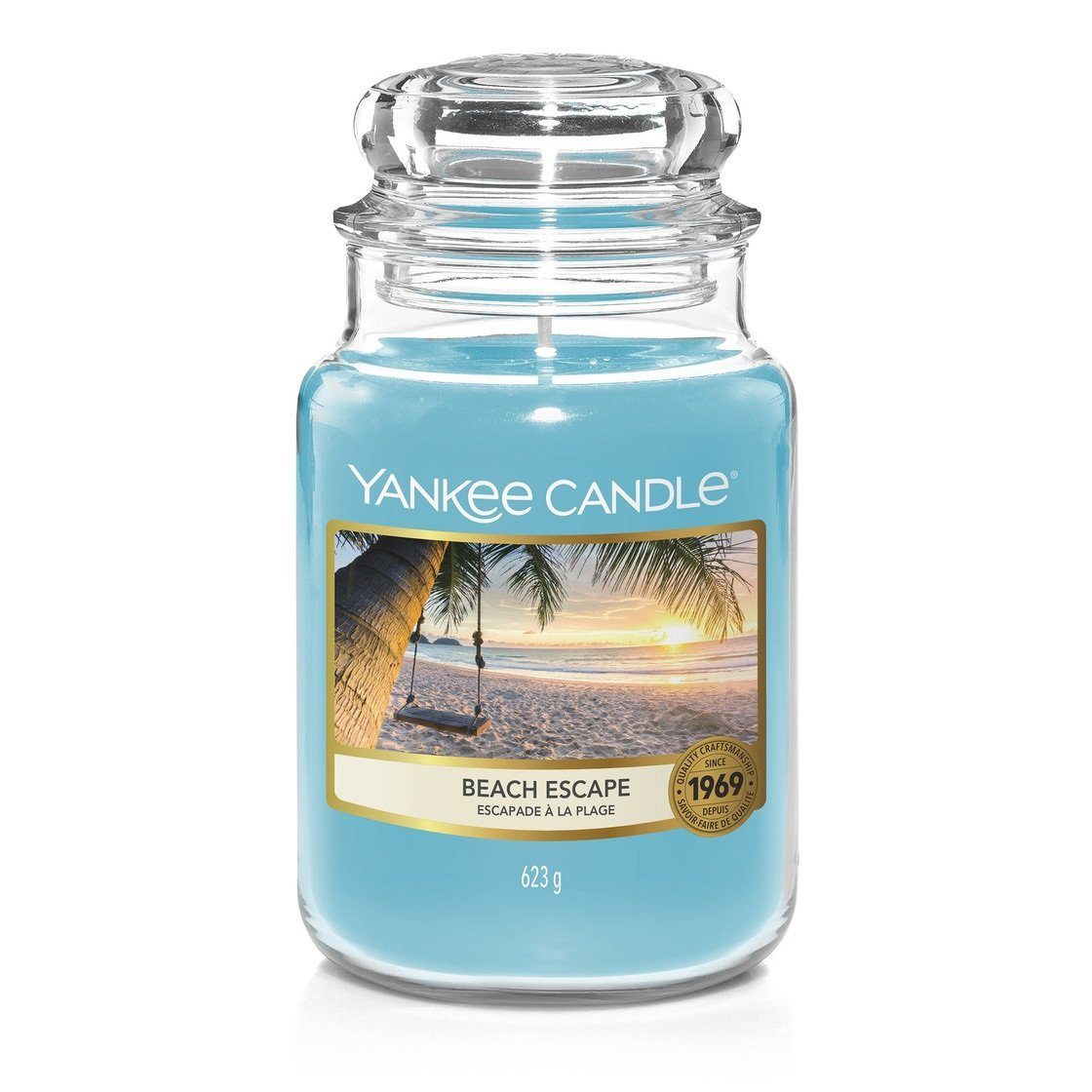 Yankee Candle Duftkerze Yankee Candle Beach Escape Duftkerze im Glas 623g lange Brenndauer