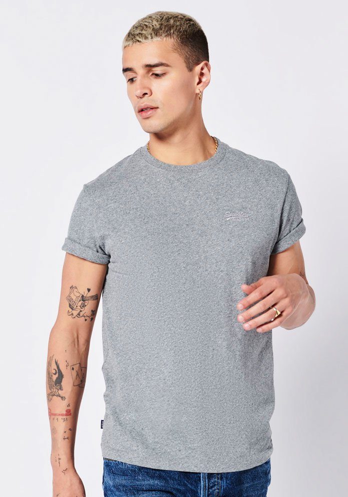 Superdry Rundhalsshirt grey Emb Vintage Te marl Logo