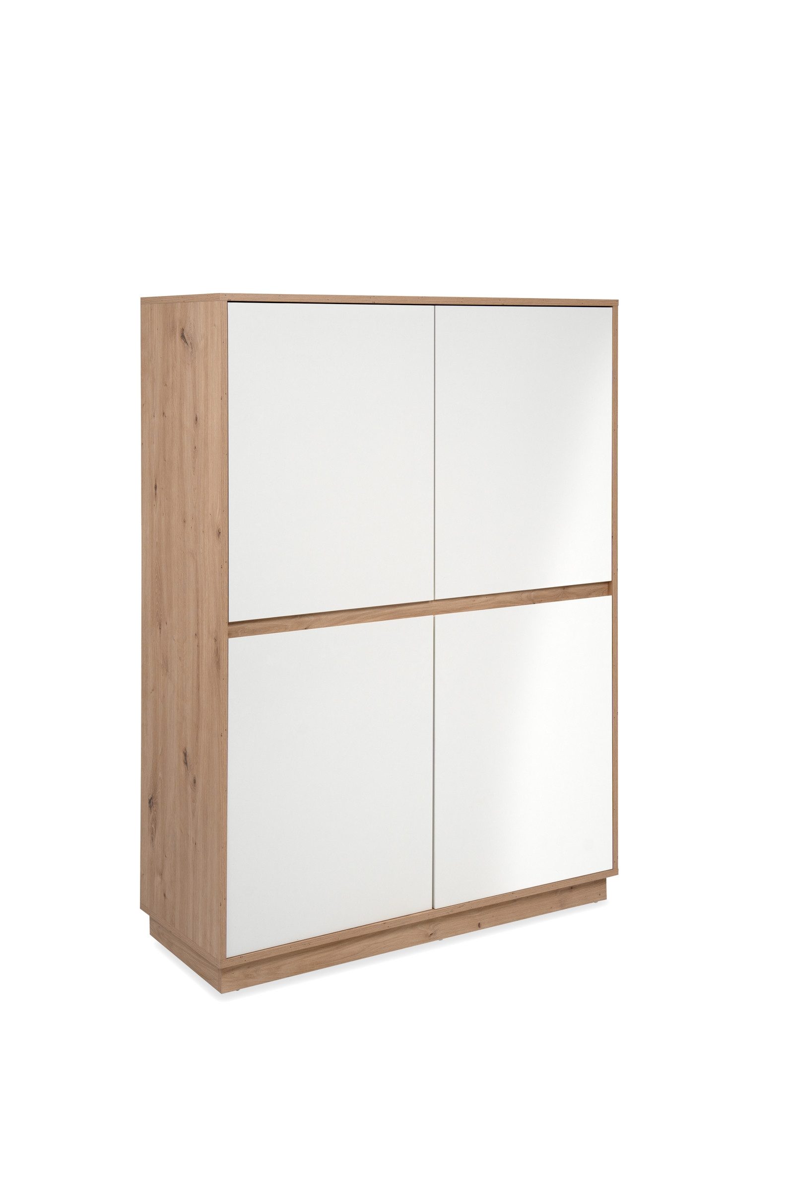 freiraum Highboard Phoenix, in Dekor Artisan Oak / weiß - 101,5x139,5x40cm (BxHxT)
