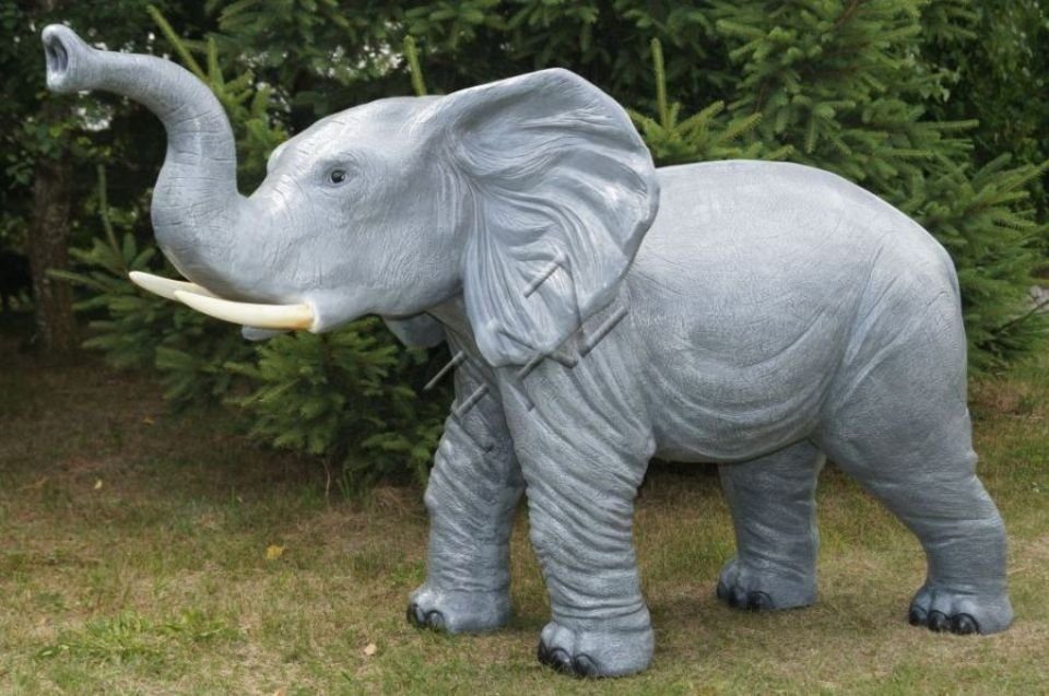 JVmoebel Skulptur »Elefant Figur Garten Statue Skulptur Figuren