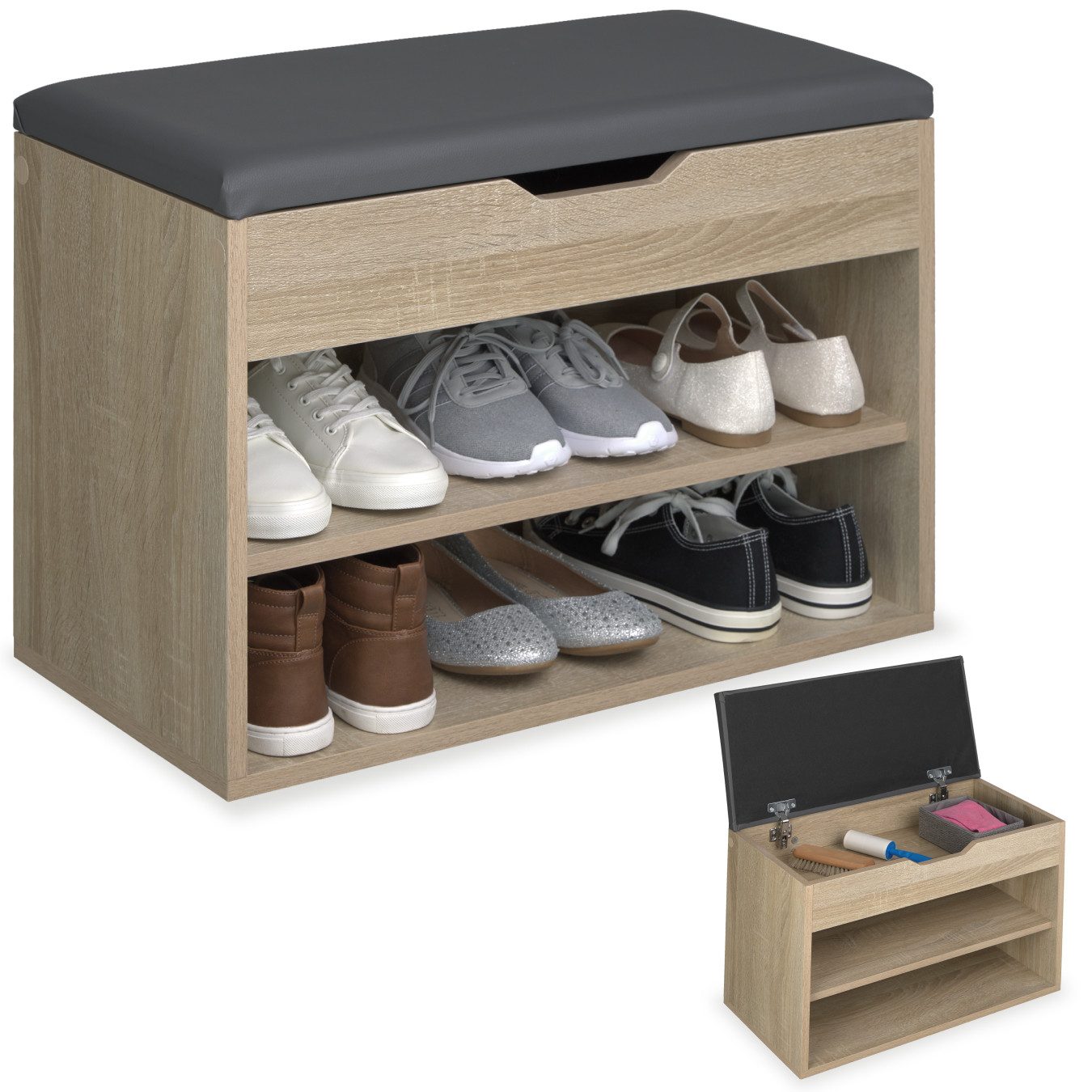 tectake Schuhschrank Schuhbank (Komplettset, 1-St., inkl. günstig online kaufen