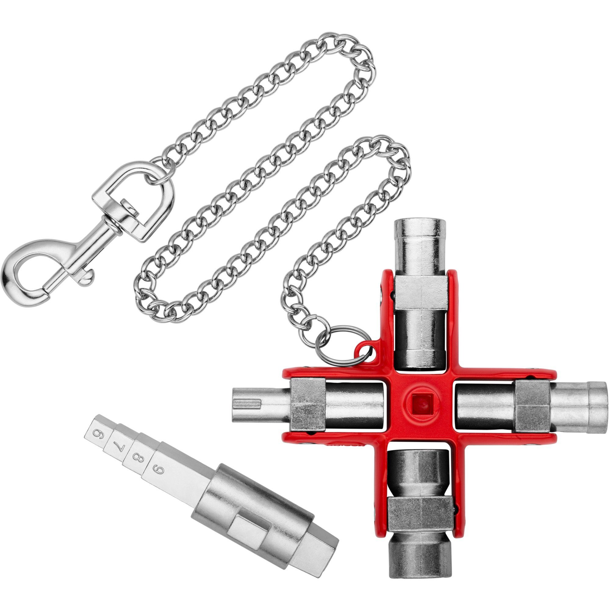 Knipex Multitool KNIPEX Universal-Schlüssel "Bau" 00 11 06 V01, (für gängige Schränke und Absperrsysteme)