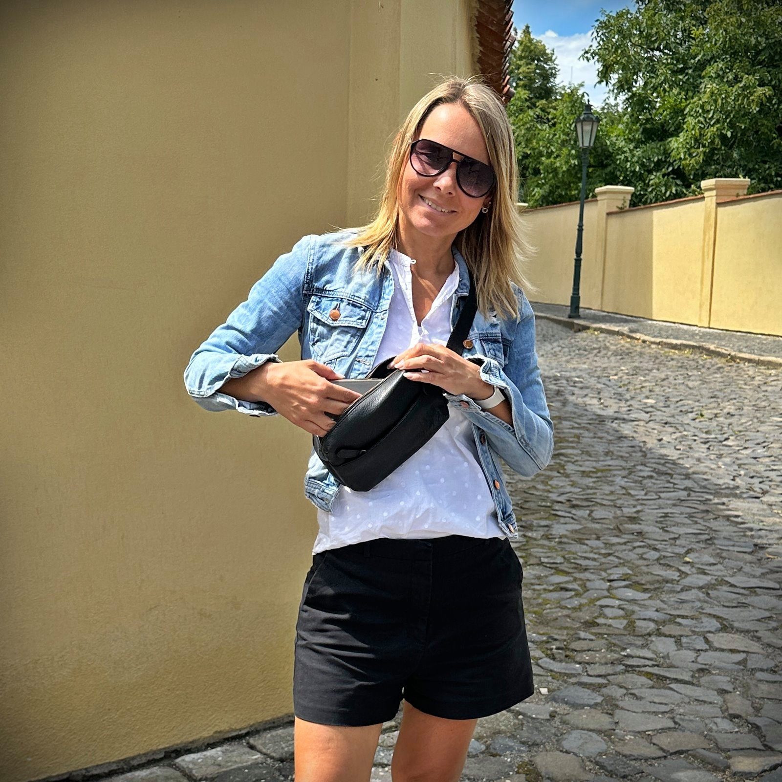 LECONI Gürteltasche Bauchtasche Hüfttasche Damen Herren Nappa Echt Leder LE9029