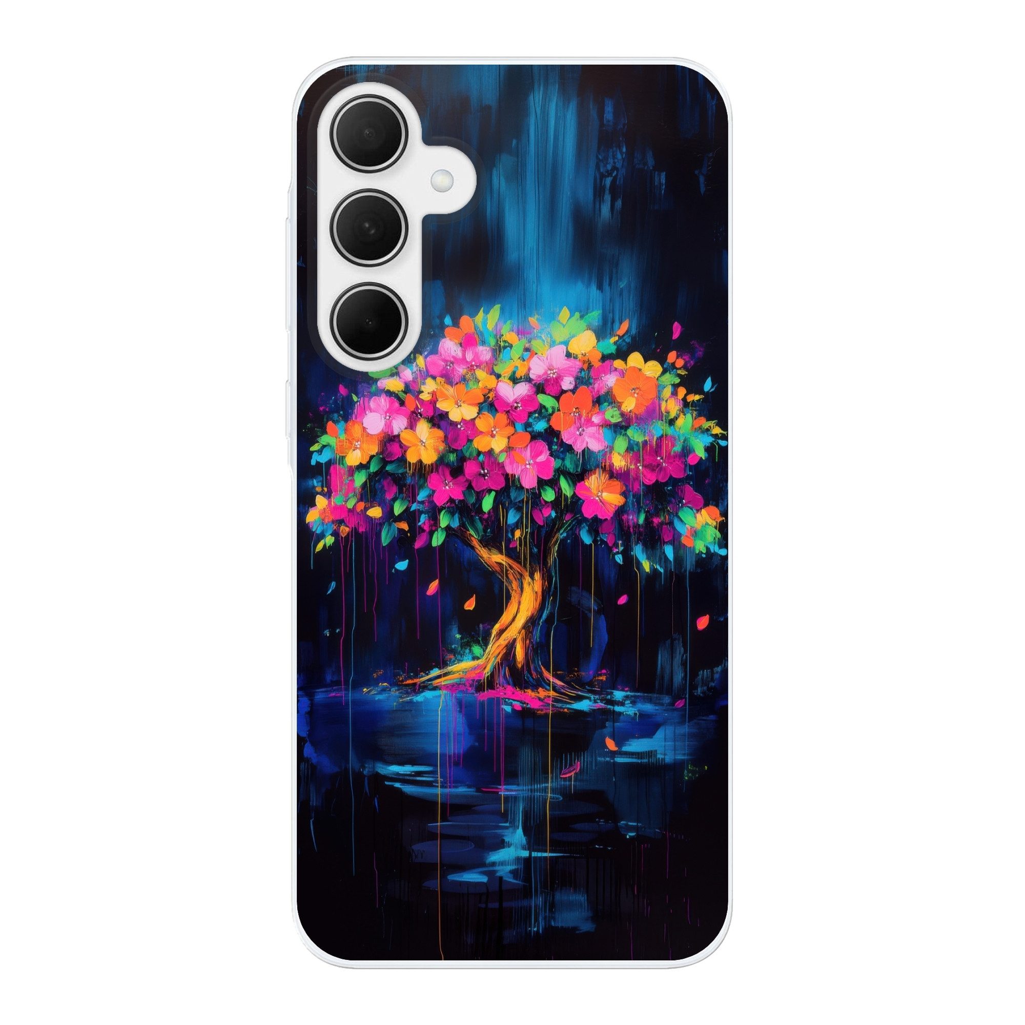 MuchoWow Handyhülle für Samsung Galaxy A35 5G Baum - Blumen - Magisch - Farbig, Smartphone-Bumper, Print, Handy Schutzhülle Dünn