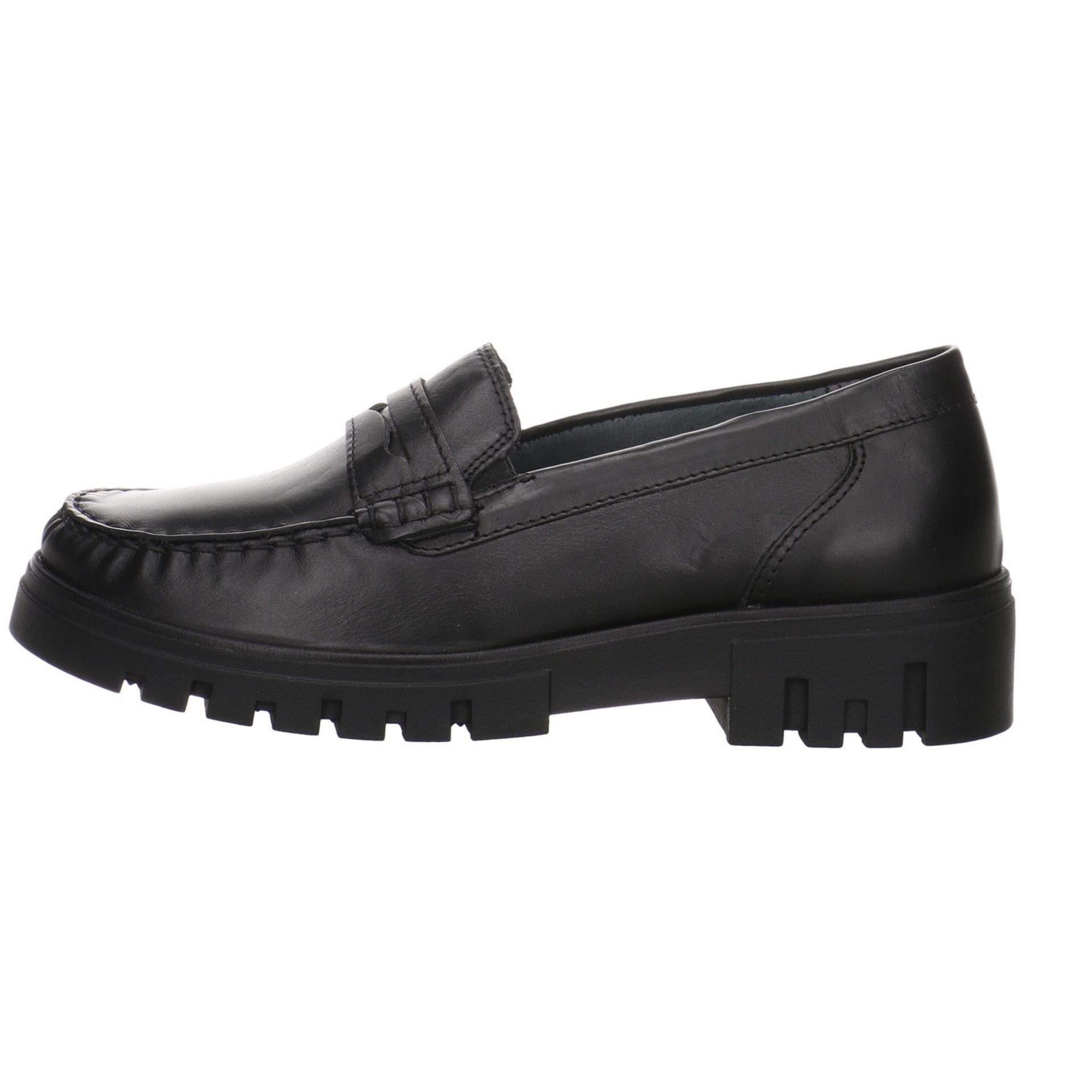 Waldläufer Lackleder Damen Slipper Loafer schwarz Schuhe Slipper Serena