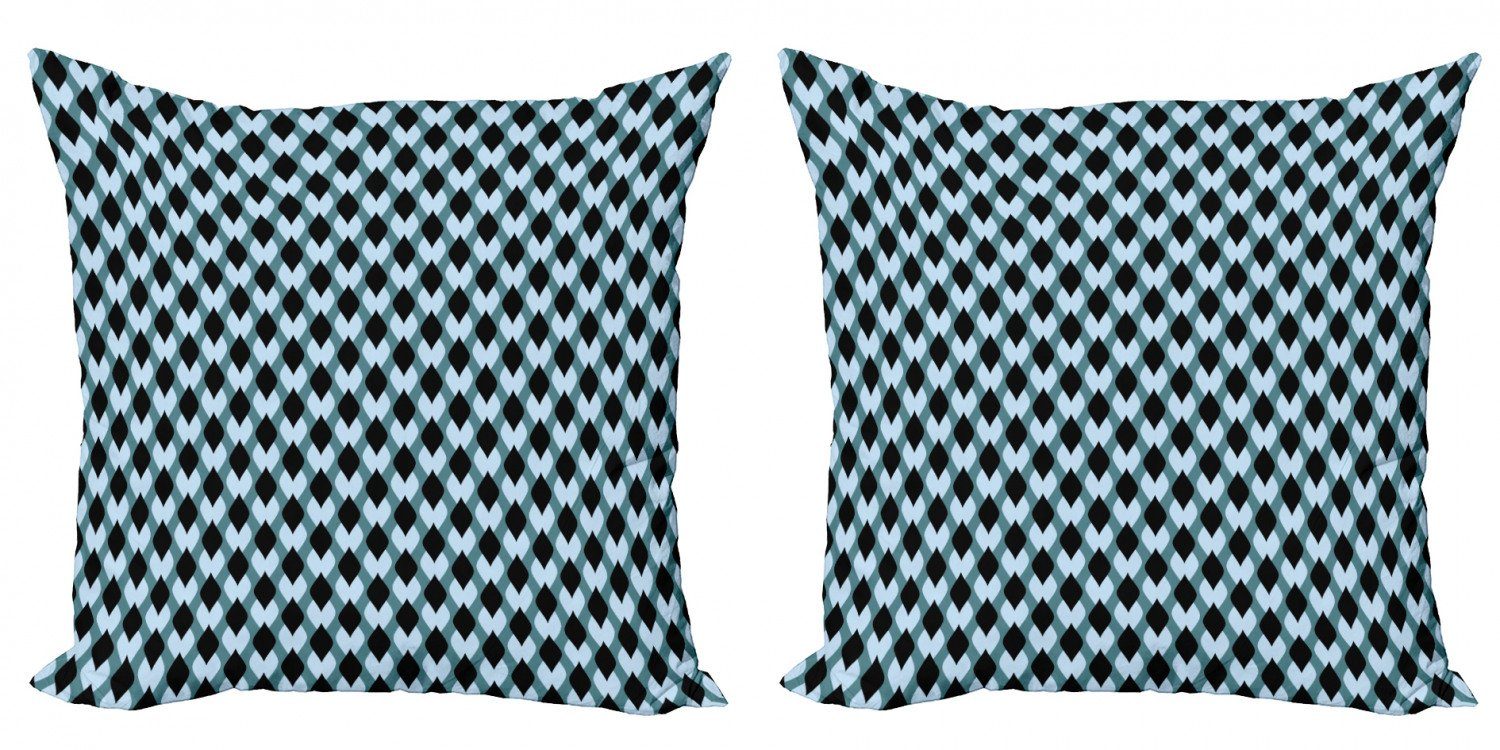 Kissenbezüge Modern Accent Doppelseitiger Digitaldruck, Abakuhaus (2 Stück), Geometrisch Surreal-Blatt-Muster