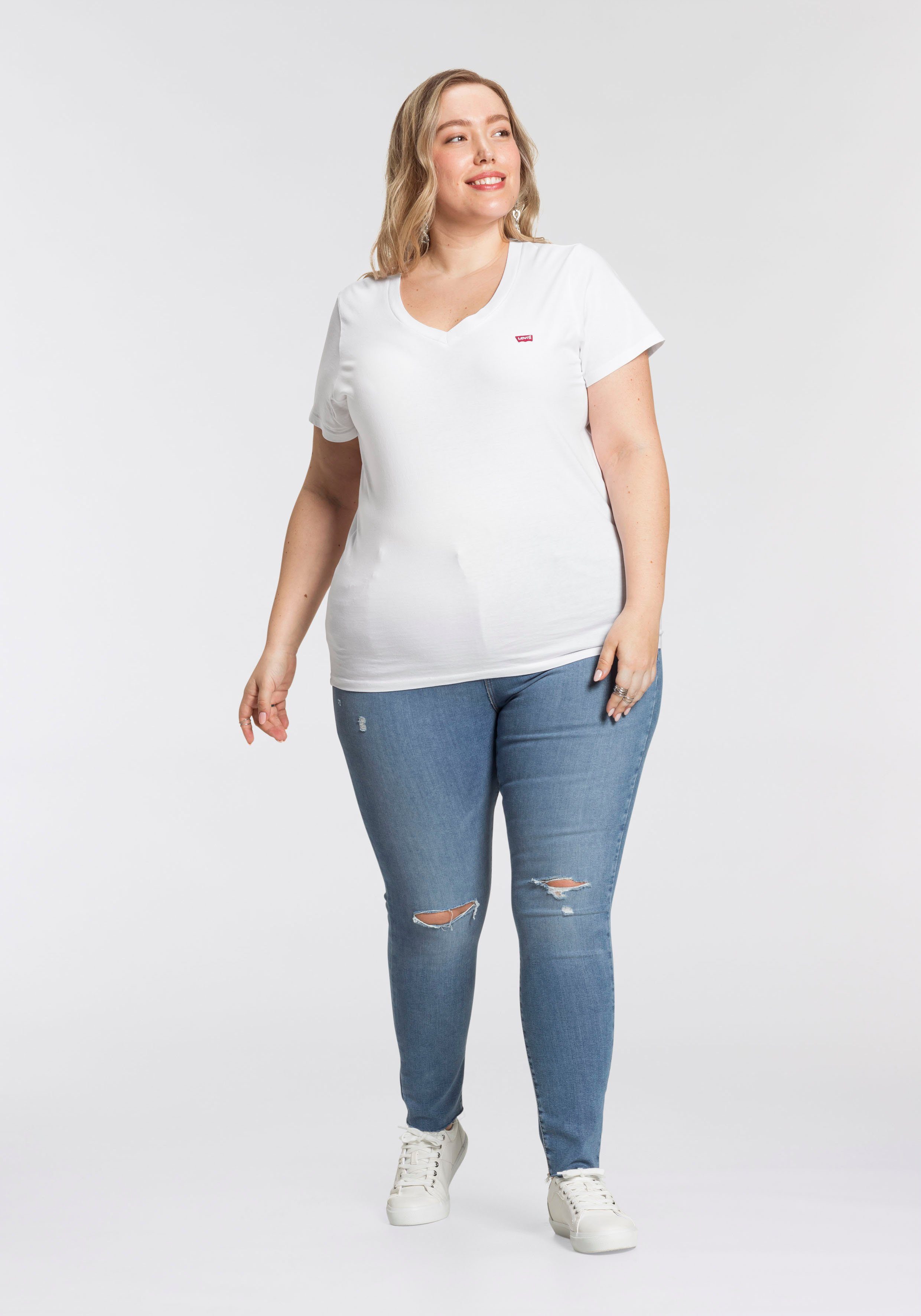 Levi's® Plus V-Shirt V NECK TEE Figurumspielende Passform
