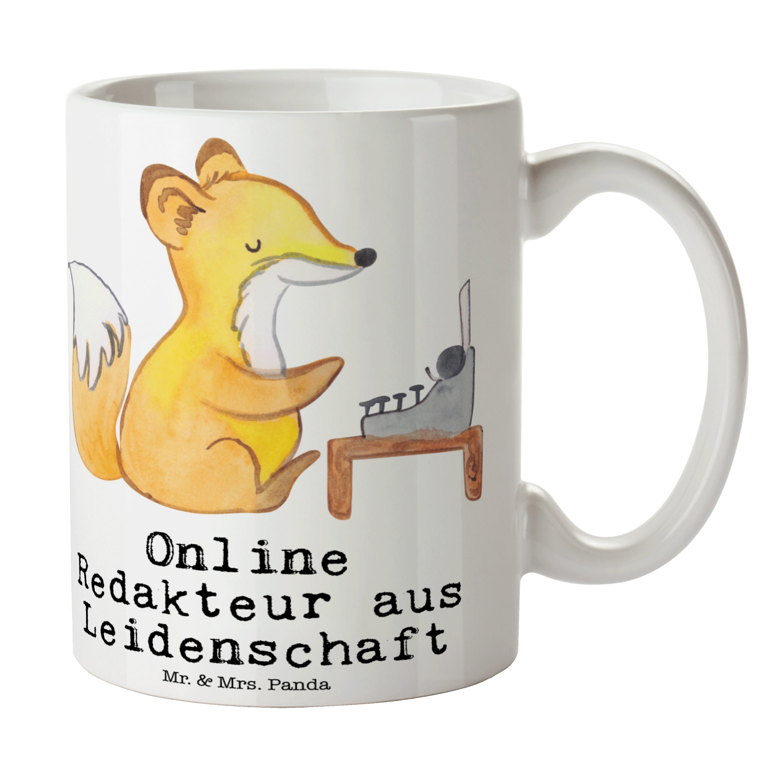 Leidenschaft Online Tasse - Keramik Mr. Jubiläum, Geschenk, Panda Mrs. Weiß & aus Redakteur - Becher,