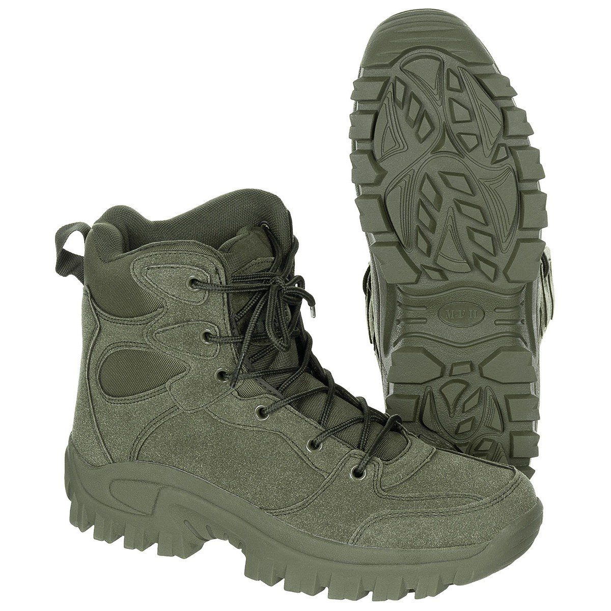 MFH Trekking-Stiefel 6-Loch Oliv Knöchelhoch Outdoorschuh günstig online kaufen