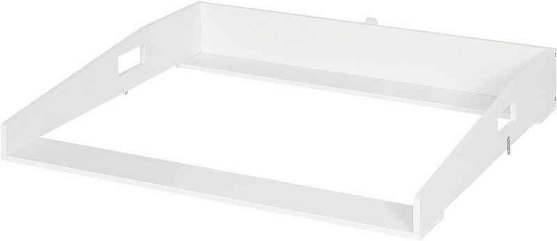 Woltu Wickelaufsatz, universal, mit Seitenwänden, 85x13,5x75 cm, Weiß