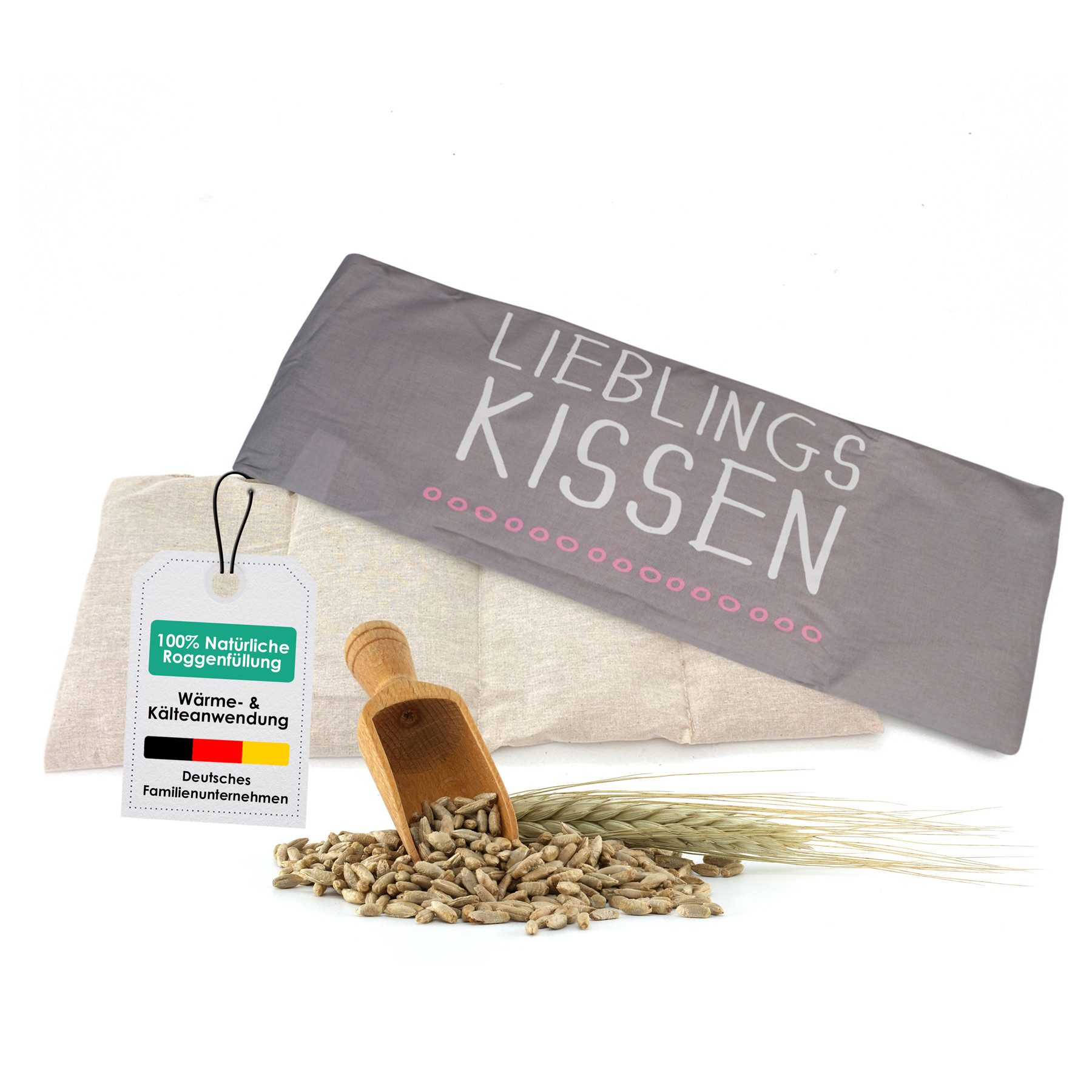 heimtexland Грелки Roggen Natur Körnerkissen Kälte- und Грелки, (Typ752), 4 Kammern,Roggen-Füllung,Kälte- und Wärmeanwendung