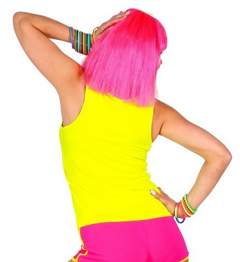 Widmann S.r.l. Kostüm Tank Top, Neon Gelb - 80er Jahre Disco Kostüm
