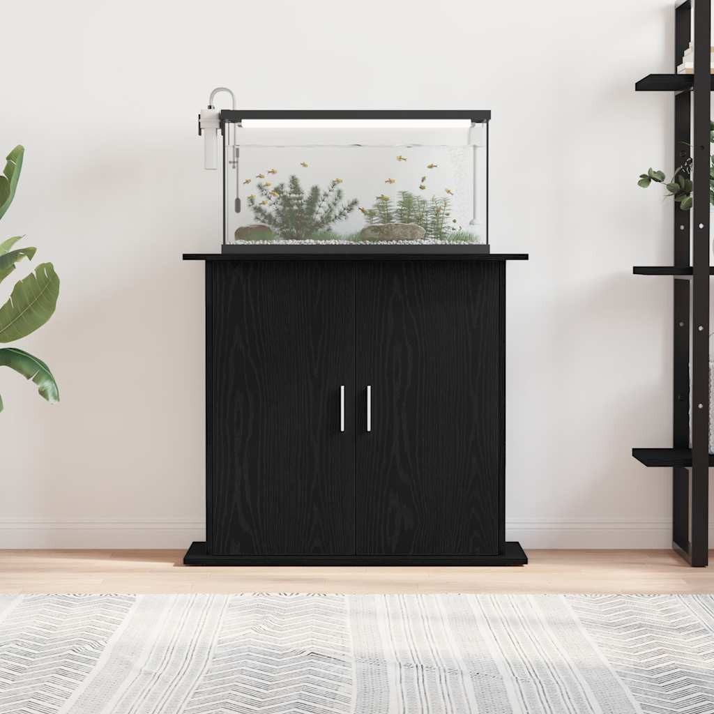 vidaXL Aquariumunterschrank Aquariumständer Schwarz Eichen-Optik 81x36x73 günstig online kaufen
