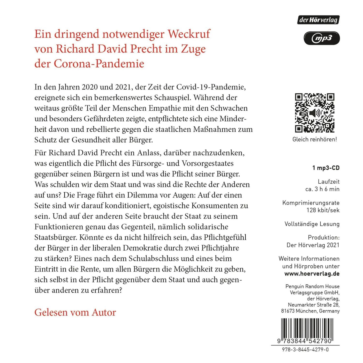 Der HörVerlag Hörspiel Von der Pflicht