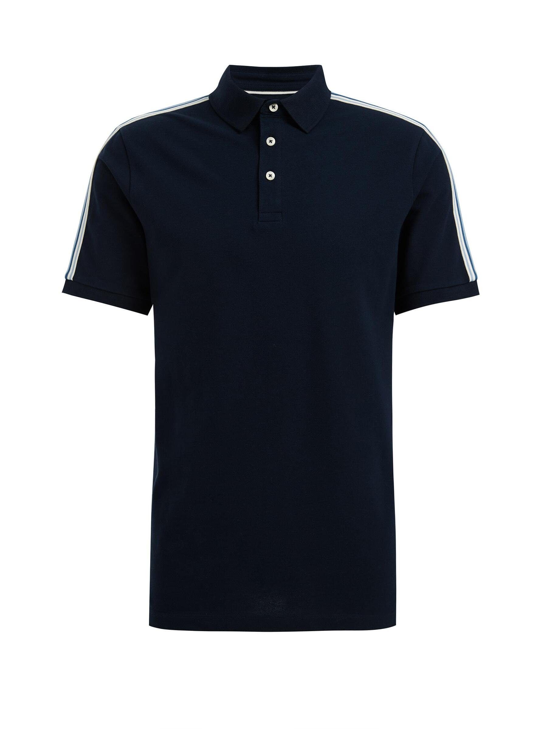 Dunkelblau Fashion WE (1-tlg) Poloshirt