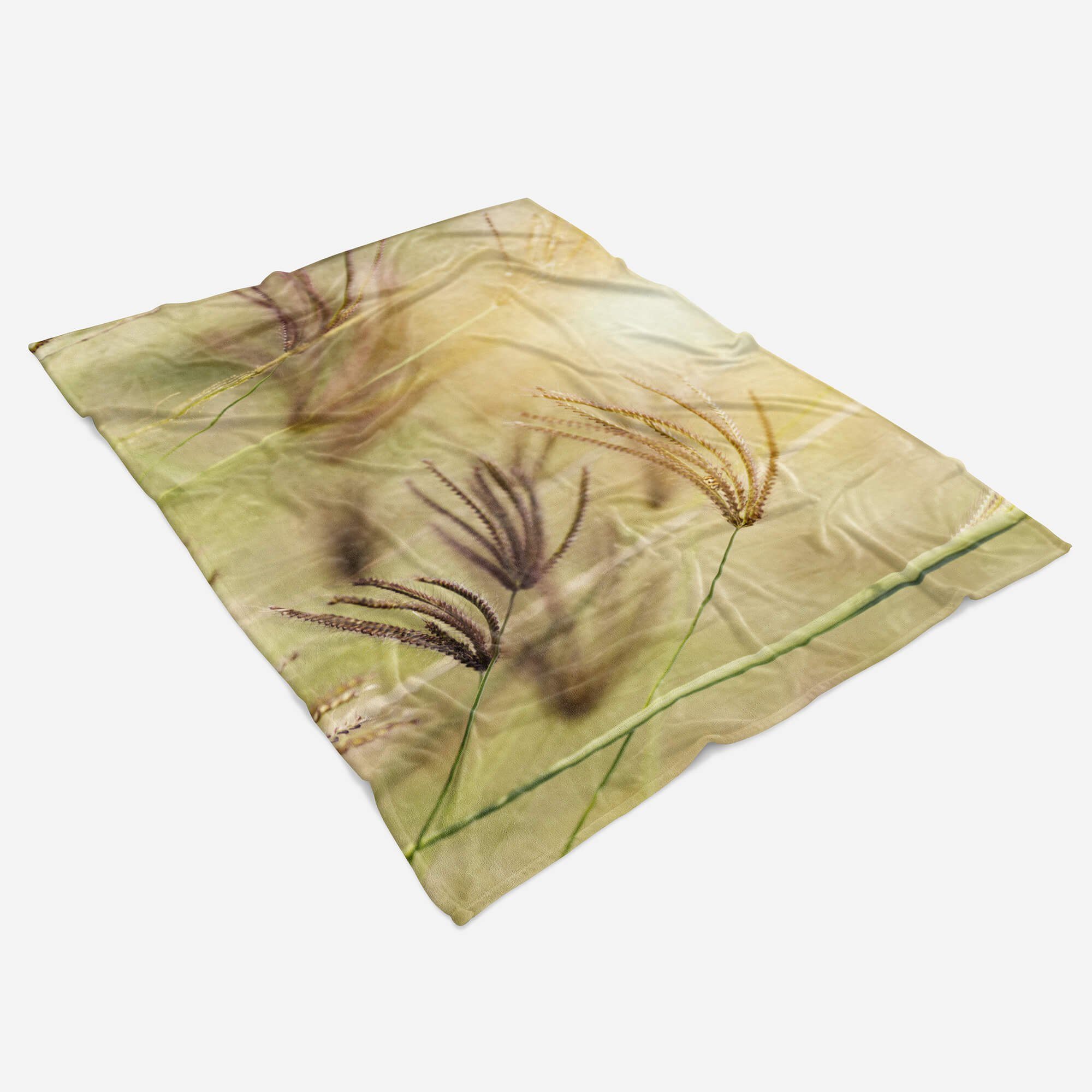 Kuscheldecke Handtuch Fotomotiv (1-St), Baumwolle-Polyester-Mix mit Sommer Saunatuch Pflanzen Strandhandtuch Art Handtuch Na, Handtücher Sinus