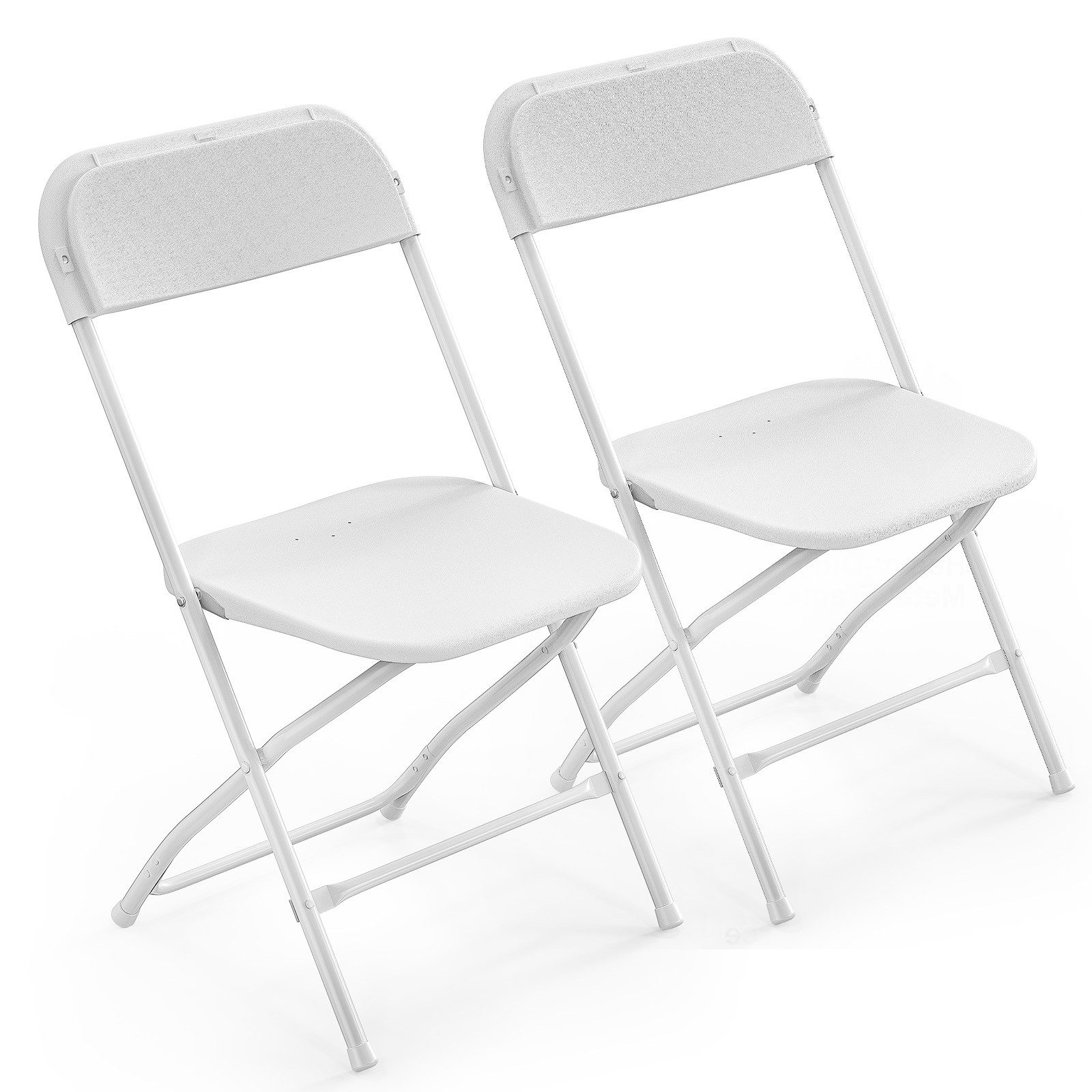 VINGLI Klappstuhl 2er/4er/6er/8er/10/12er Set, Klappstühle aus Metall & Kunststoff (2 St), für Innen- & Außenbereich, bis 159KG, Schwarz/Weiß
