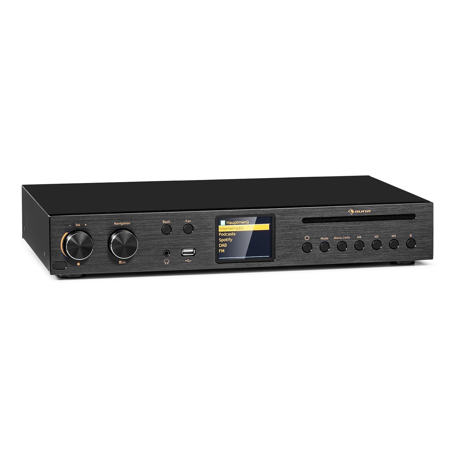 Auna Black Star Audioverstärker (60 W, Digital Audio Bluetooth Verstärker  HiFi Stereo Amplifier Multikanal)