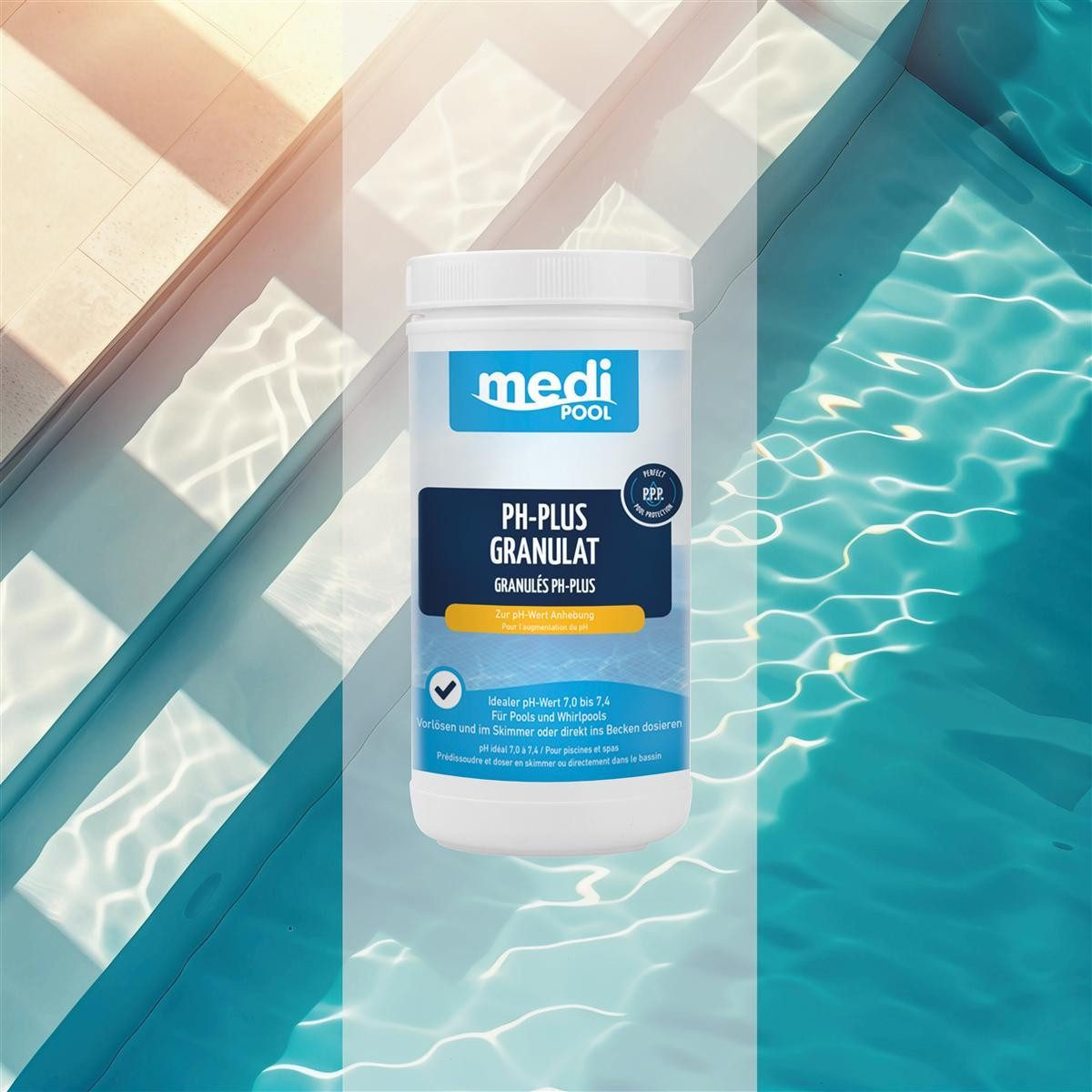 mediPOOL Poolpflege mediPOOL pH-Plus Granulat 1 kg, (Spar-Set)