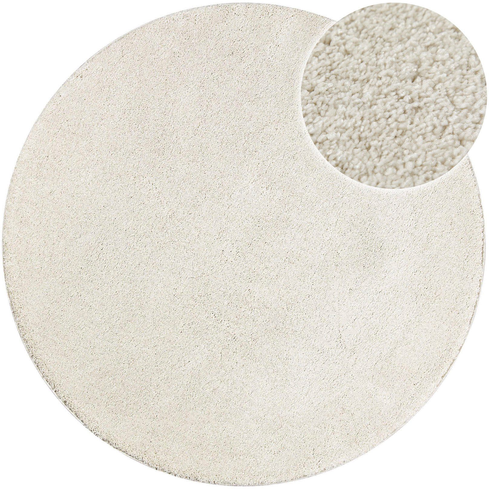 OTTO home Hochflor-Teppich Yvaine, auch als Läufer erhältlich, rund, Höhe: 25 mm, Langflor, Shaggy, dichter weicher Hochflor, meliert, Wohnzimmer
