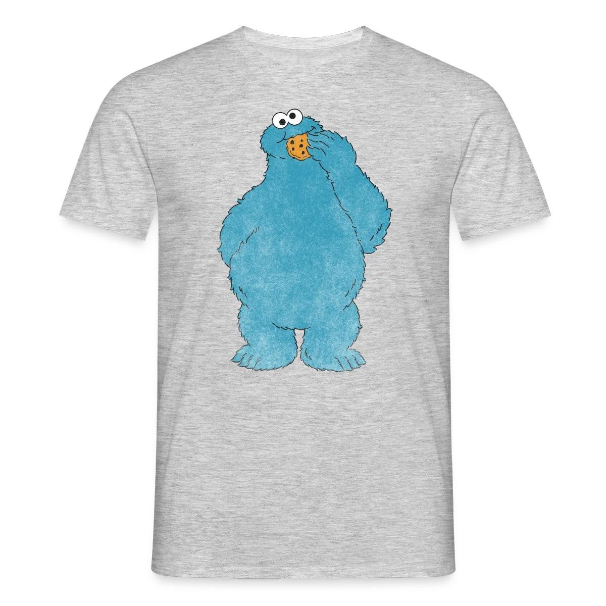 Spreadshirt T-Shirt Sesamstraße Krümelmonster Naschen Männer T-Shirt (1-tlg)