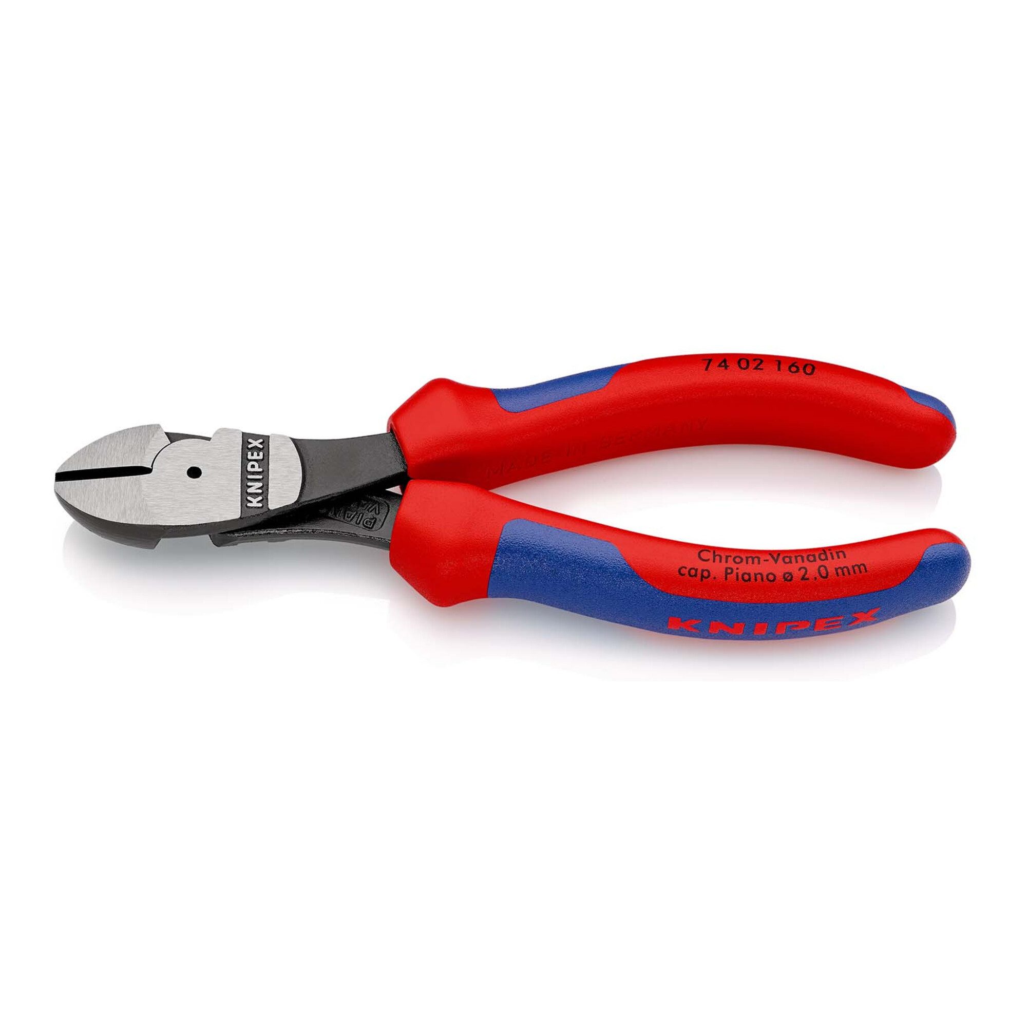 Knipex Seitenschneider KNIPEX 74 02 160 Kraft-Seitenschneider mit Mehrkomponenten-Hüllen schw