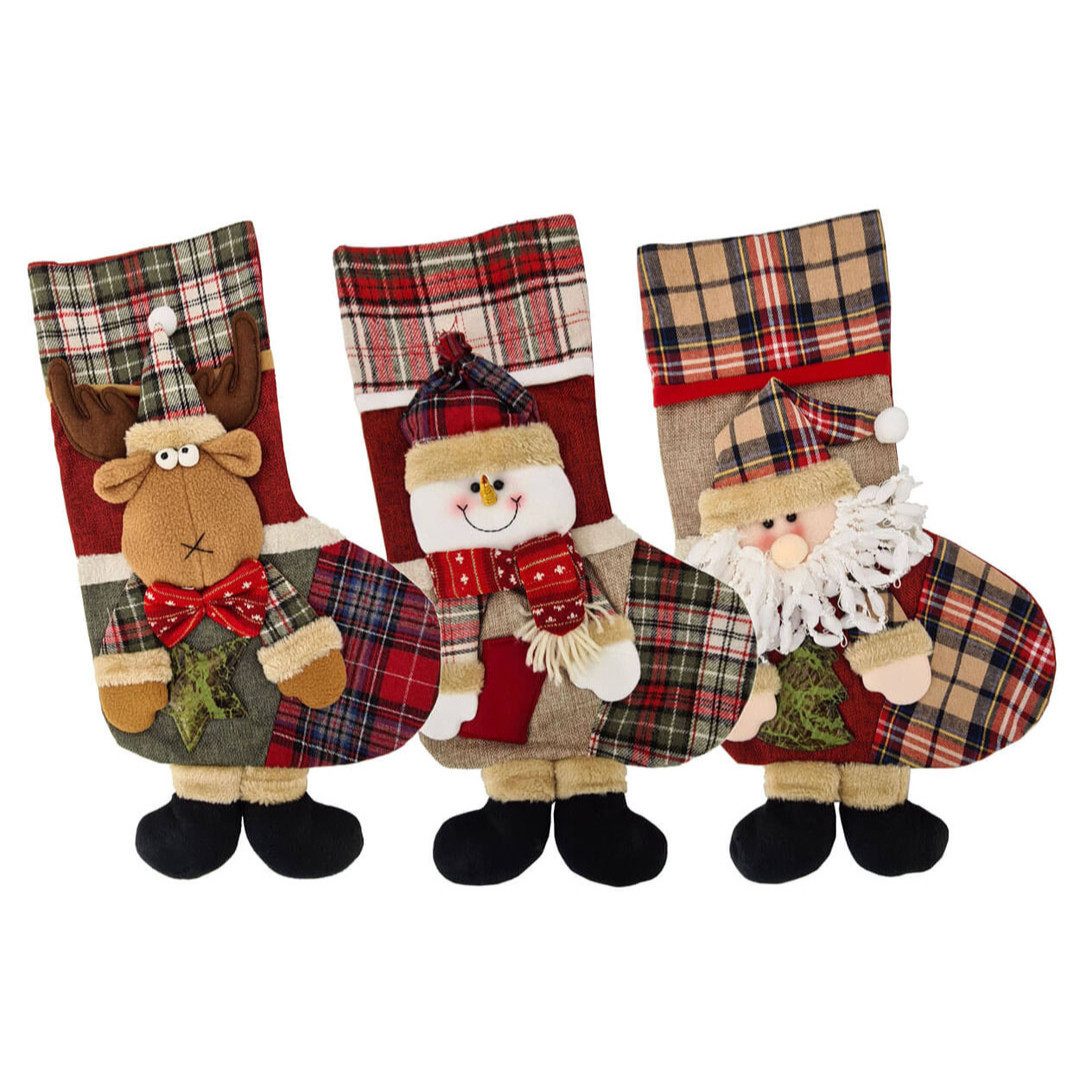 abc HOME Weihnachtsfigur Weihnachtsstrümpfe, 3er Set, groß