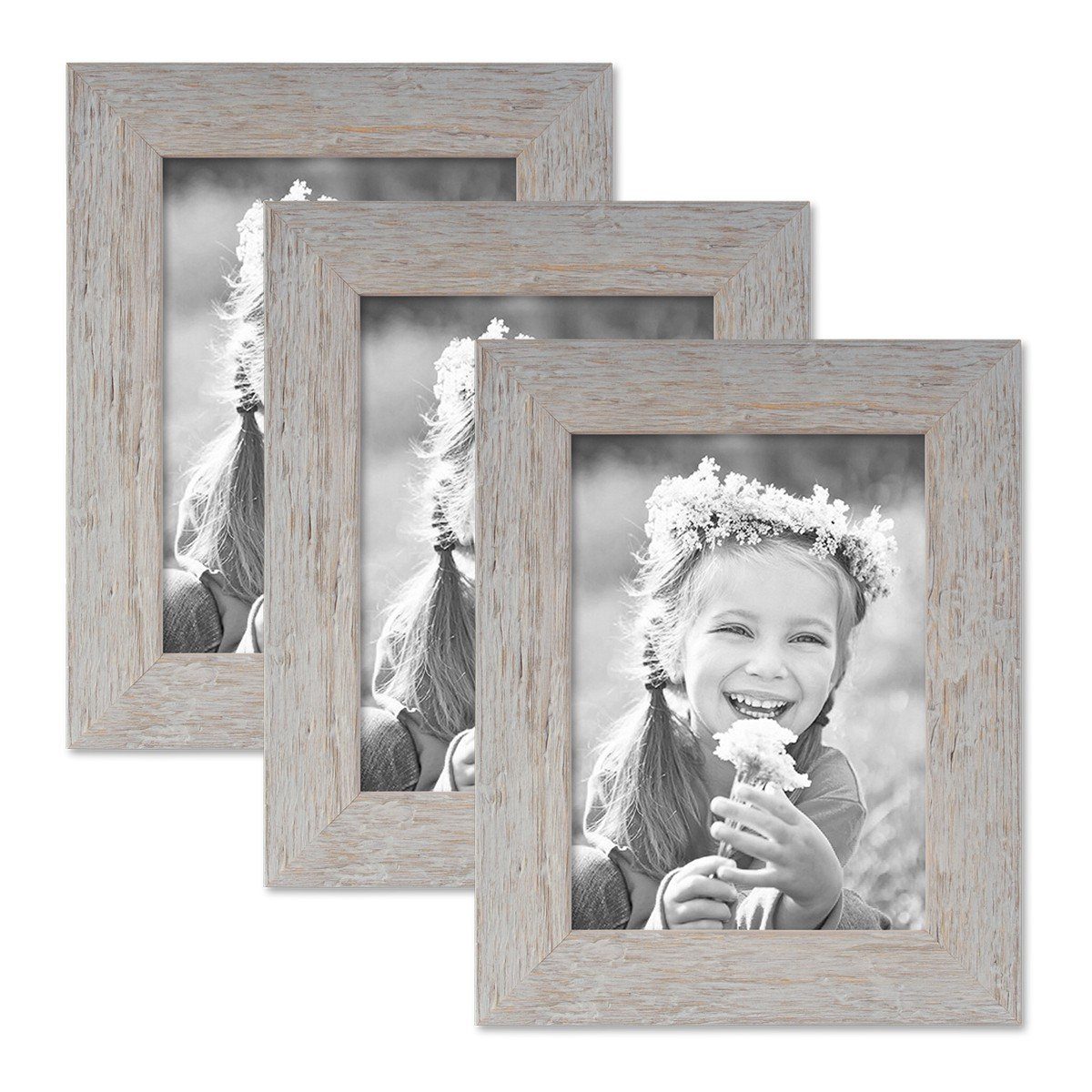 PHOTOLINI Bilderrahmen 3er Set Strandhaus Rustikal günstig online kaufen
