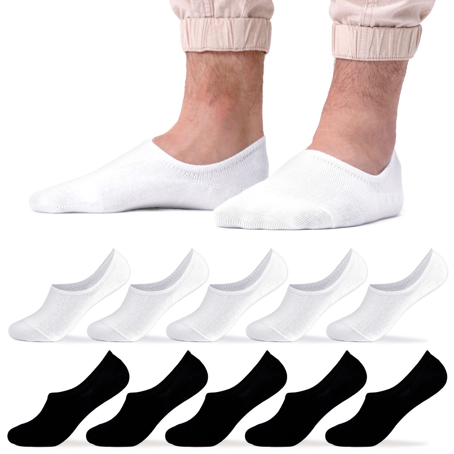 OCCULTO Füßlinge Herren Füsslinge 10er Pack (Modell: Strolch) (10-Paar)