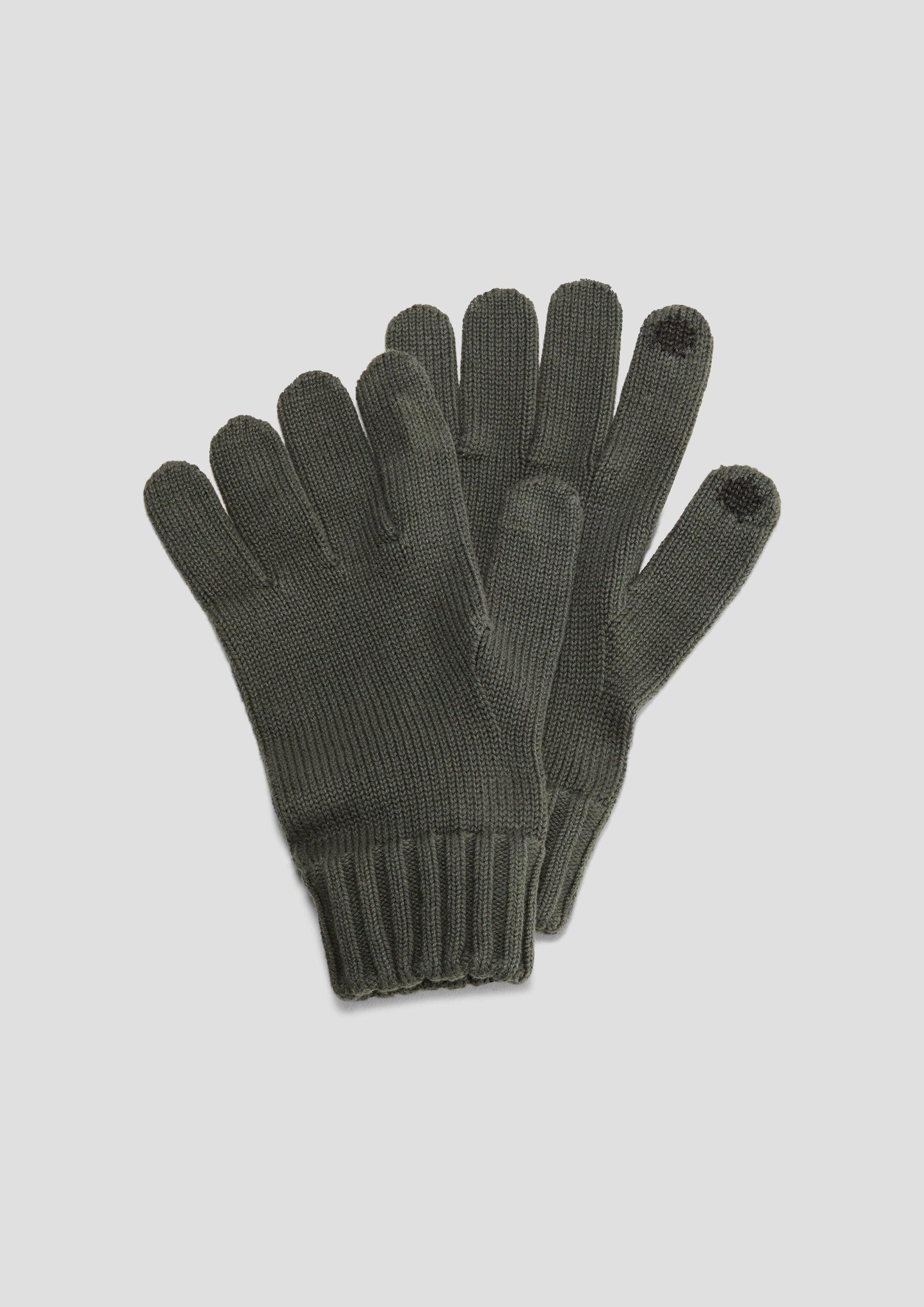 s.Oliver Strickhandschuhe Handschuhe Strickhandschuhe aus Baumwolle