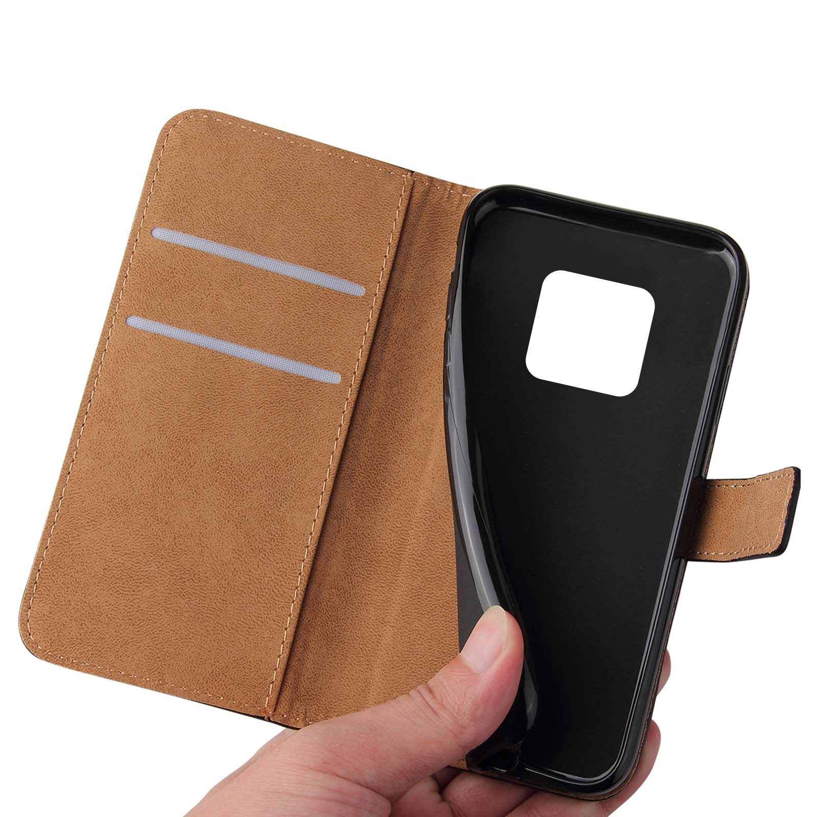 Tec-Expert Handyhülle Klapp Hülle für Huawei Mate 20 Pro 6.39 Zoll, 6.39, Flip Case für Huawei Mate 20 Pro
