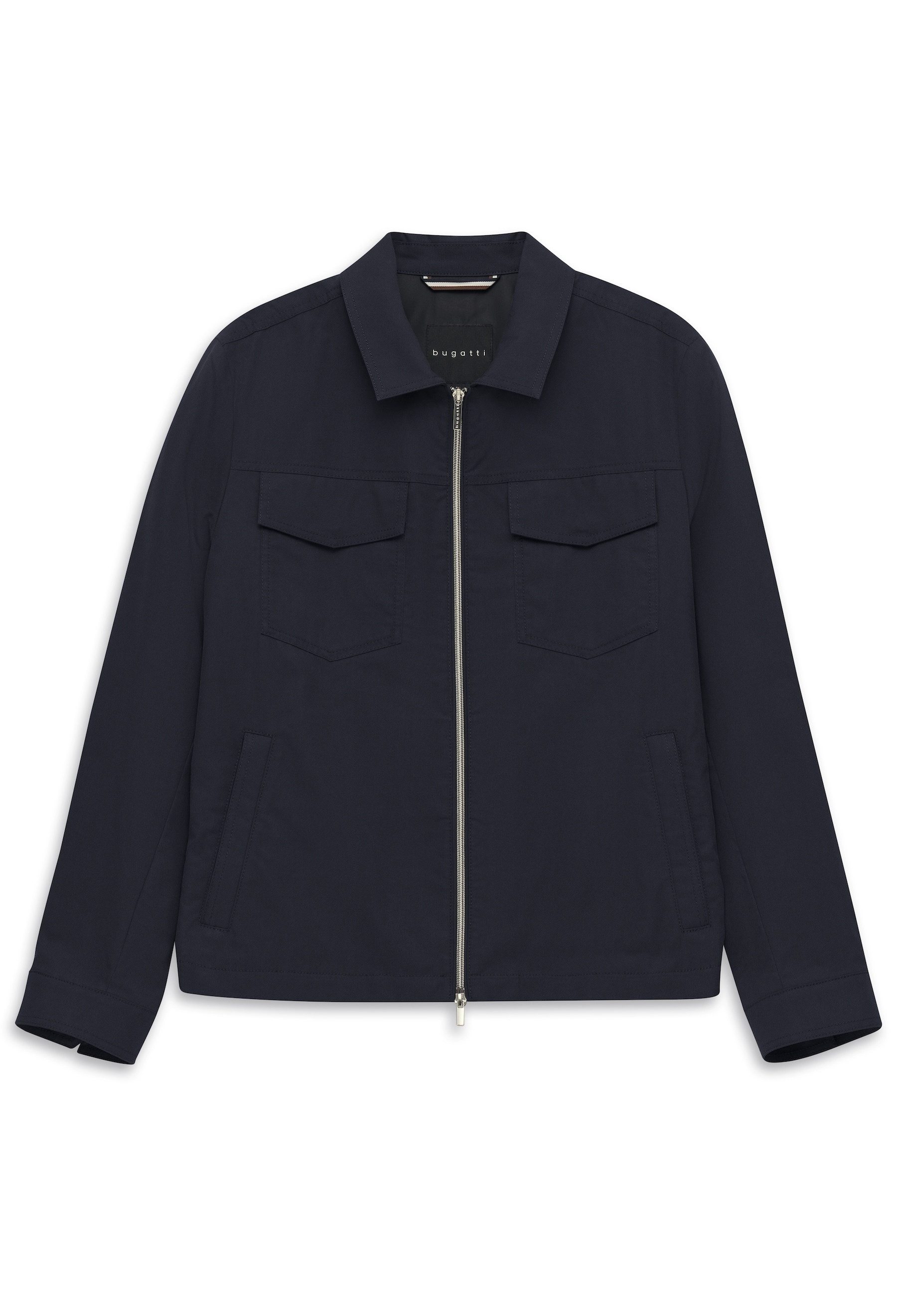 bugatti Hemdjacke Regular Fit mit Stretch und Struktur