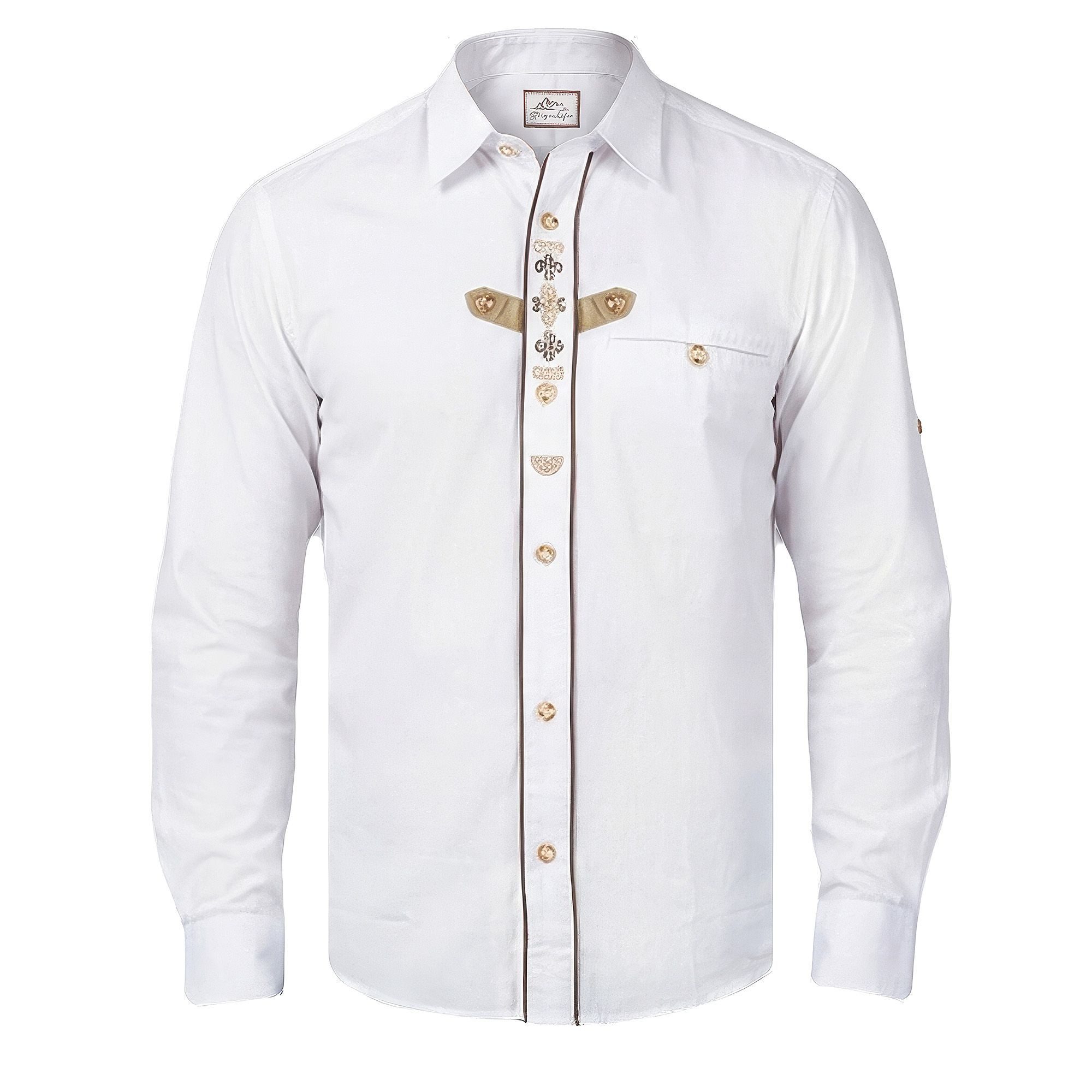 Steigenhöfer Manufaktur Trachtenhemd Herren Langarm - Vincent - Mit Trachten und Jeans kombinierbar Traditionelles Herren Hemd mit Kentkragen für dein Oktoberfest Outfit