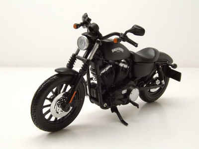Maisto® Modellmotorrad Harley Davidson Sportster Iron 883 2014 matt schwarz Modellmotorrad, Maßstab 1:12