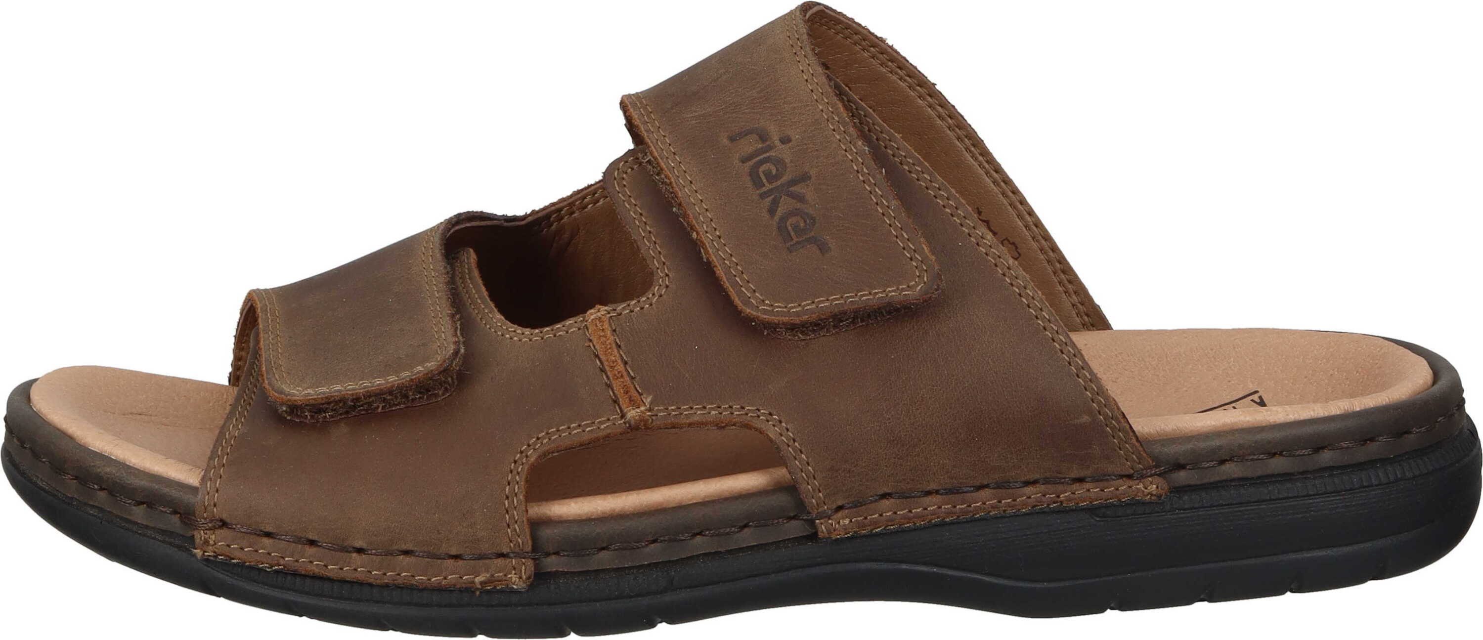 Rieker Pantoletten Pantolette aus echtem Fettleder günstig online kaufen