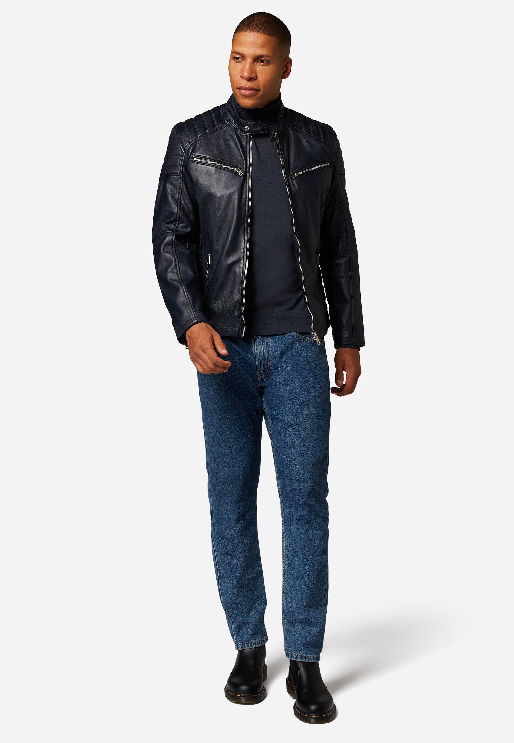 RICANO Lederjacke Cooper Lederjacke im Biker-Stil günstig online kaufen