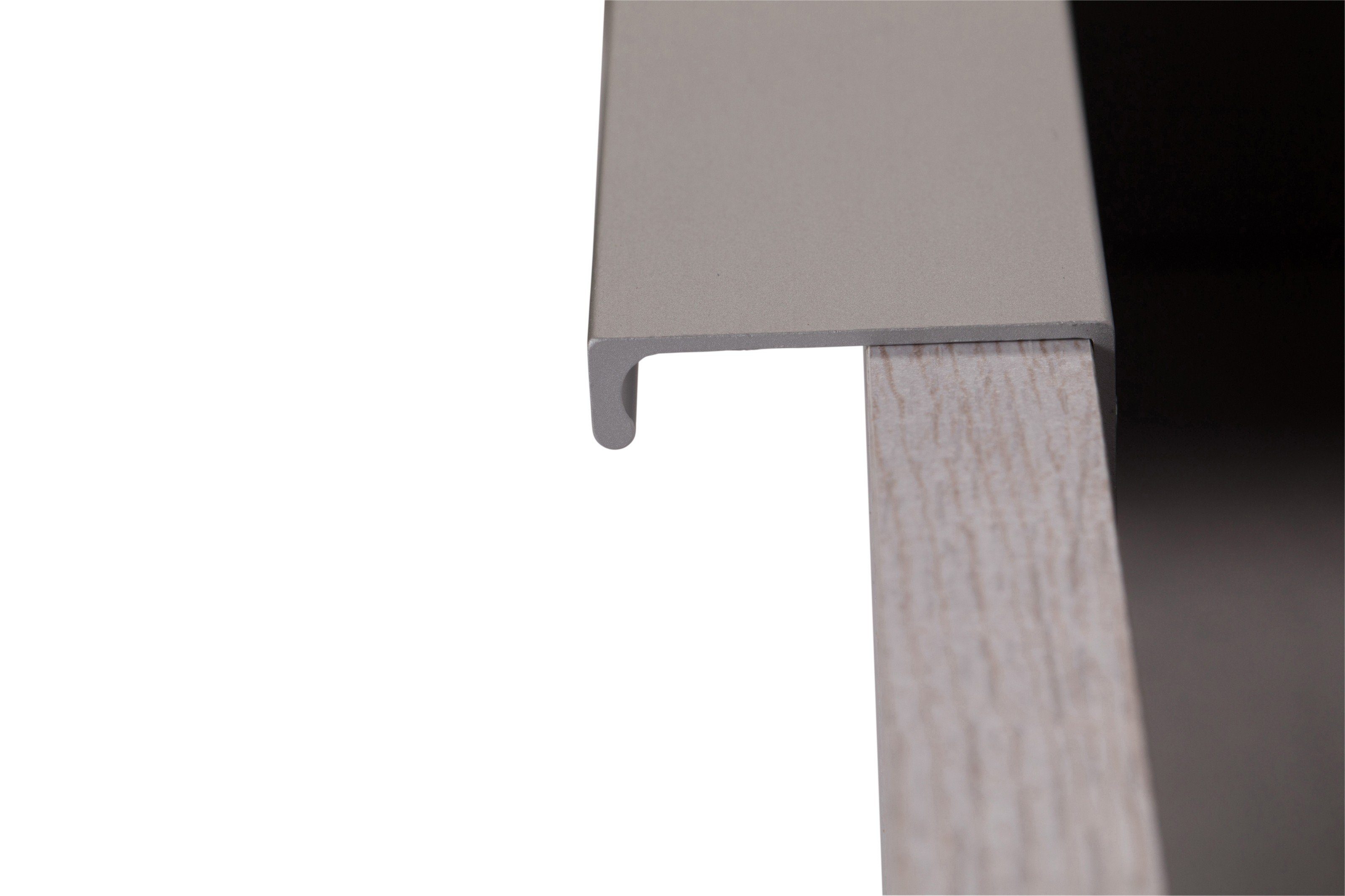 freiraum Nachtkommode Easy Plus Kommoden, in weiß mit 3 Schubladen und Absetzungen in GLAS WEISS